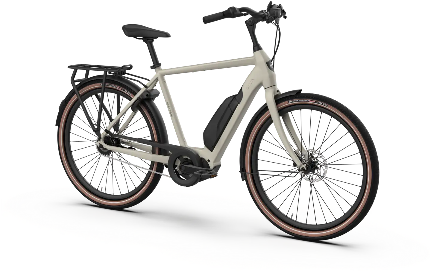 Helkama e-Oiva 27,5" Kaupunkisähköpyörä 5-vaihdetta runko 60 cm valkosavi - 2