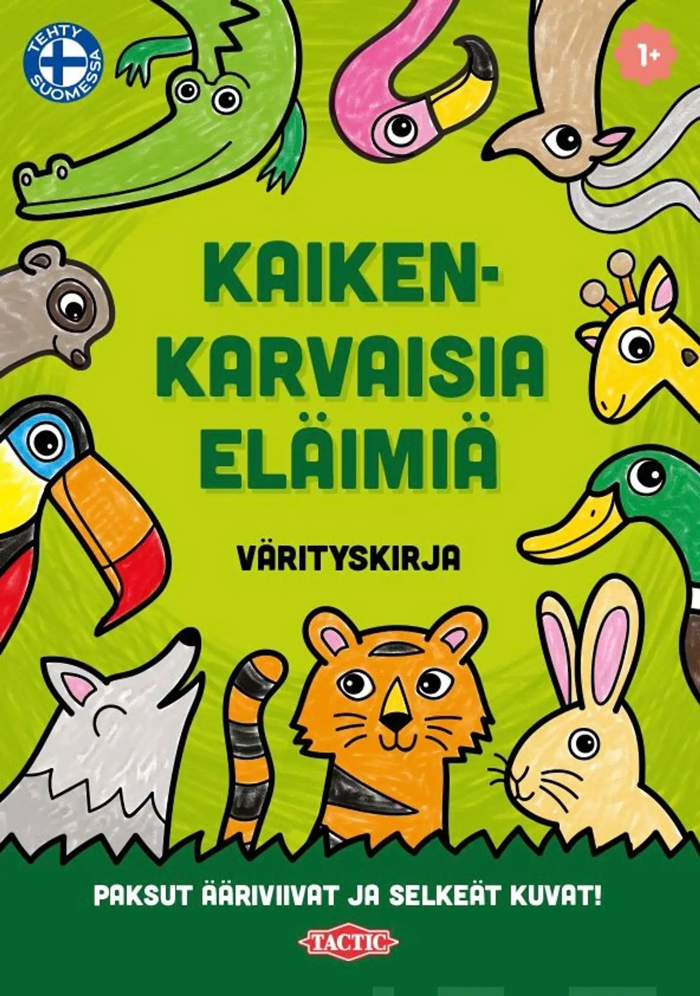 Kaikenkarvaisia eläimiä värityskirja