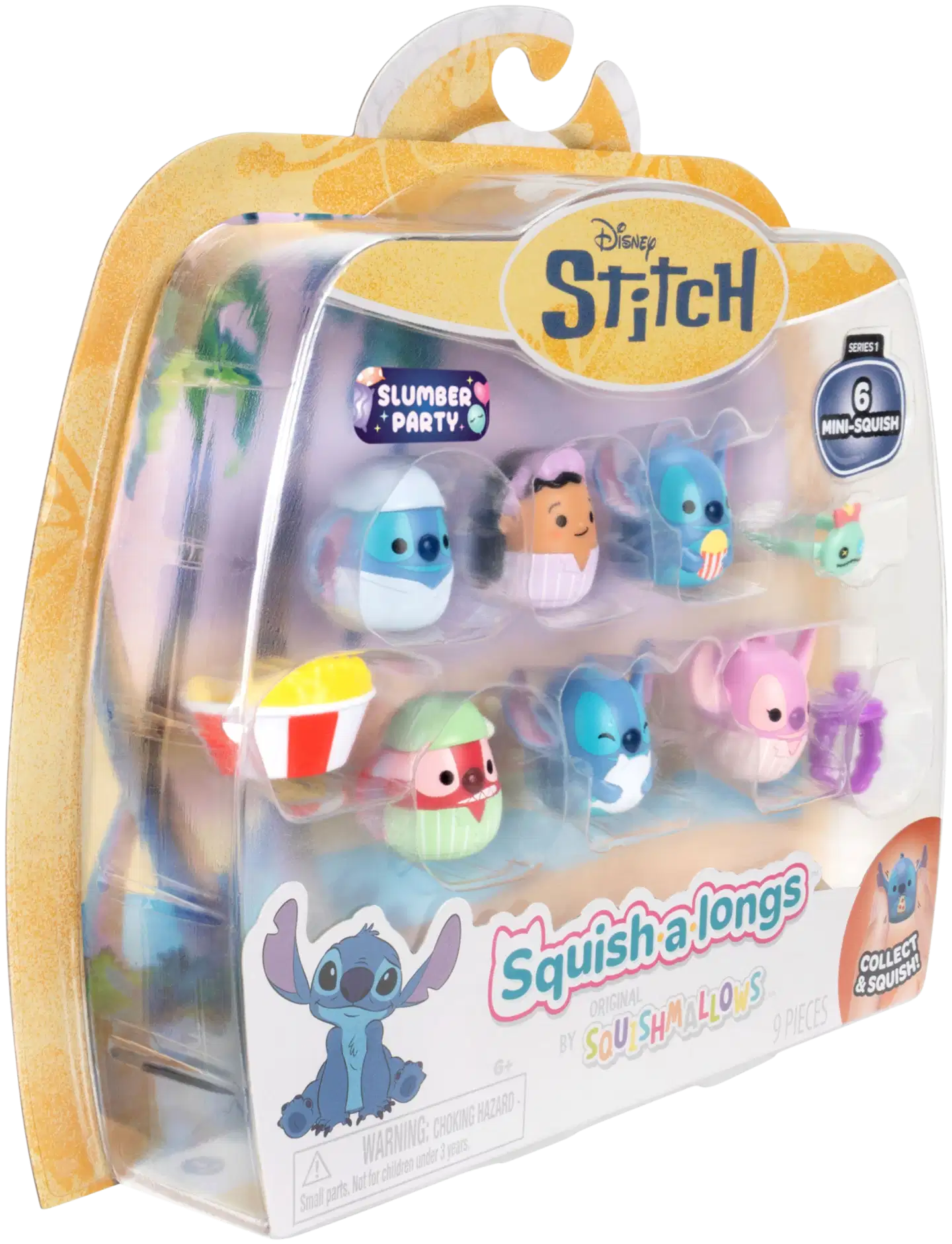 Squish-a-longs 2,5 cm Disney Stitch hahmo 6 kpl - 3