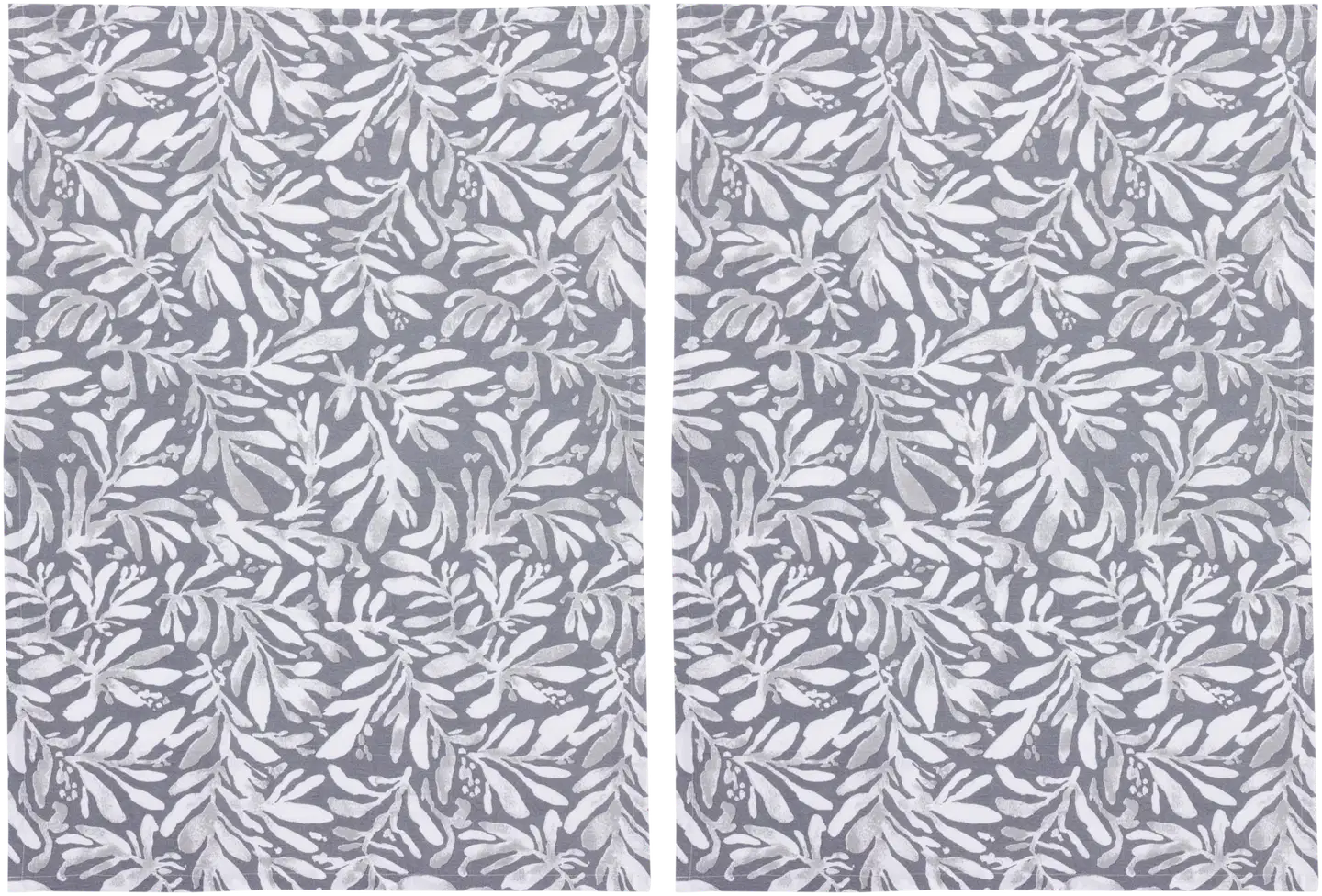 Pentik Hetki keittiöpyyhe 2 kpl/setti 50x70 cm lehti harmaa - 2