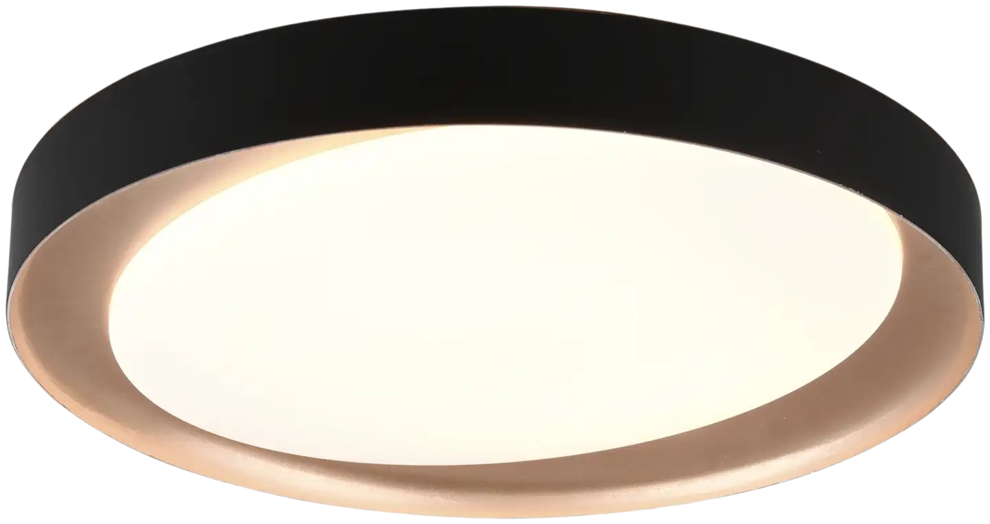 Trio LED-plafondi Zeta 48 cm musta/kulta - 2