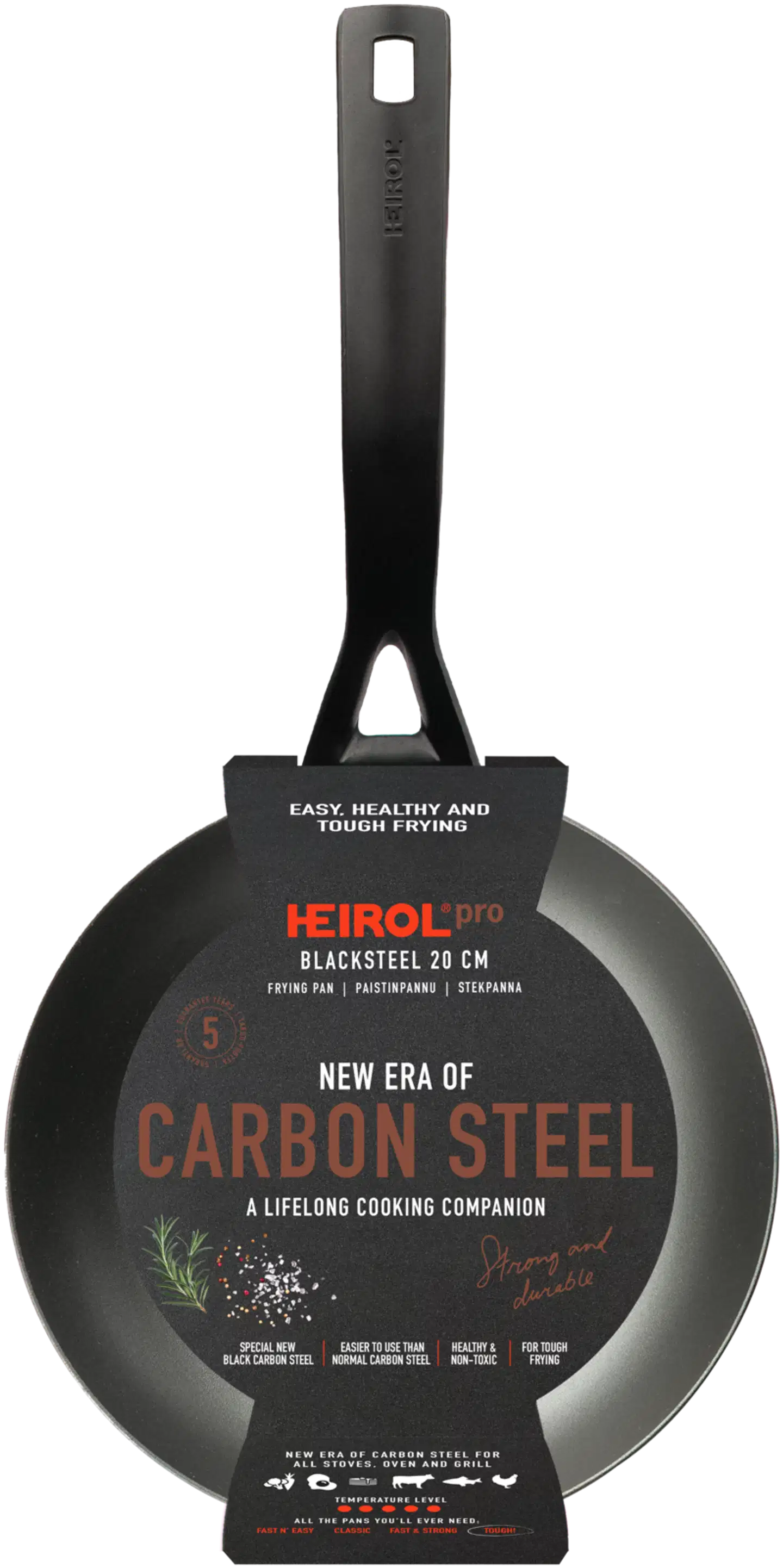 Heirol Paistinpannu 20 cm Blacksteel Pro - 3
