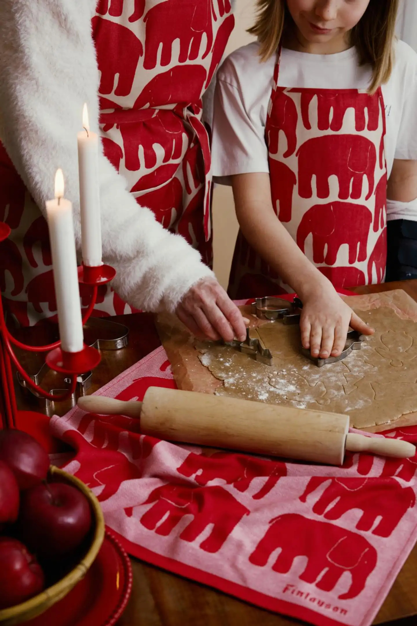 Finlayson keittiöpyyhe 2kpl Elefantti 50x70 punainen - 5