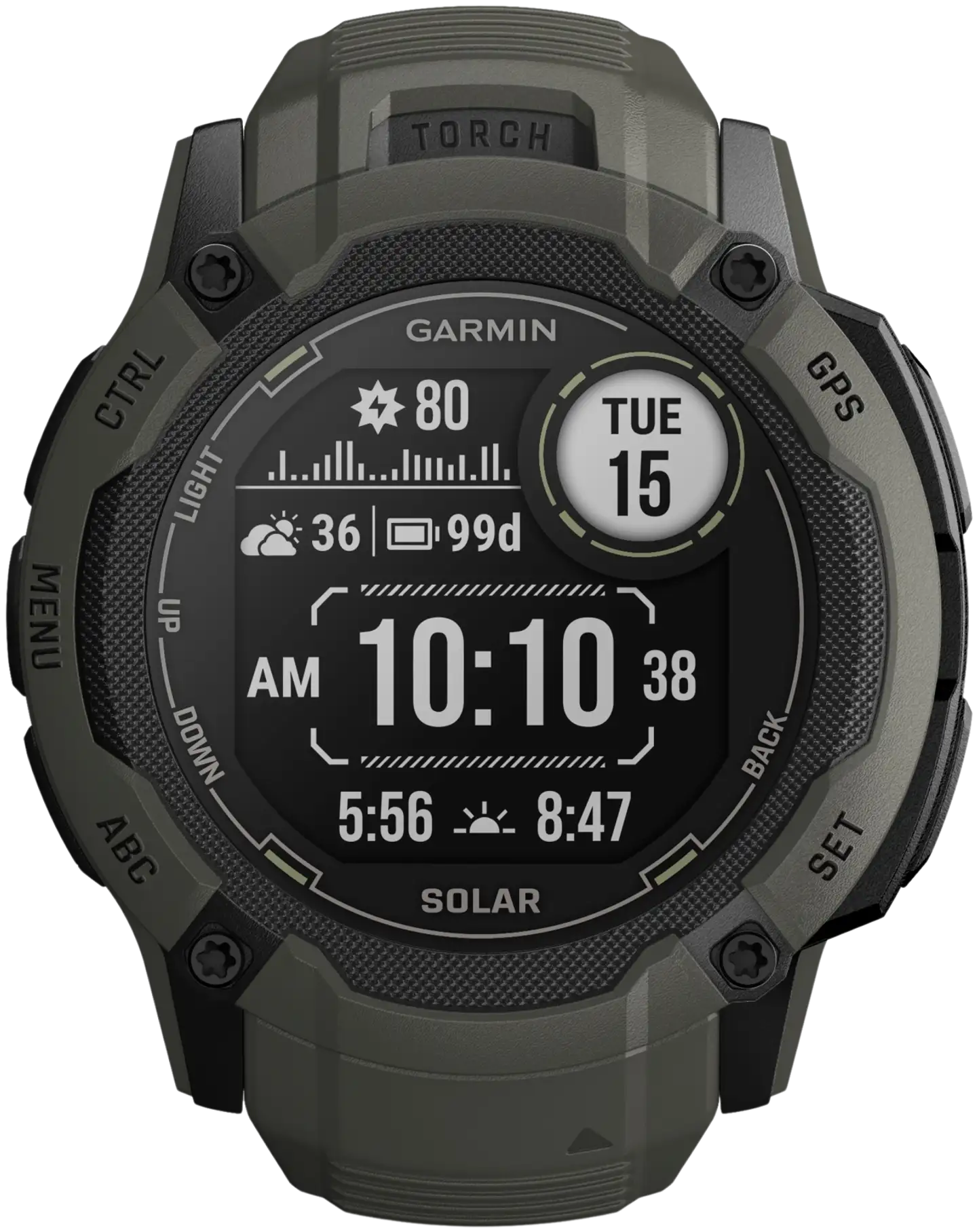 Garmin Instinct 2X Solar sammalenvihreä GPS-älykello - 1