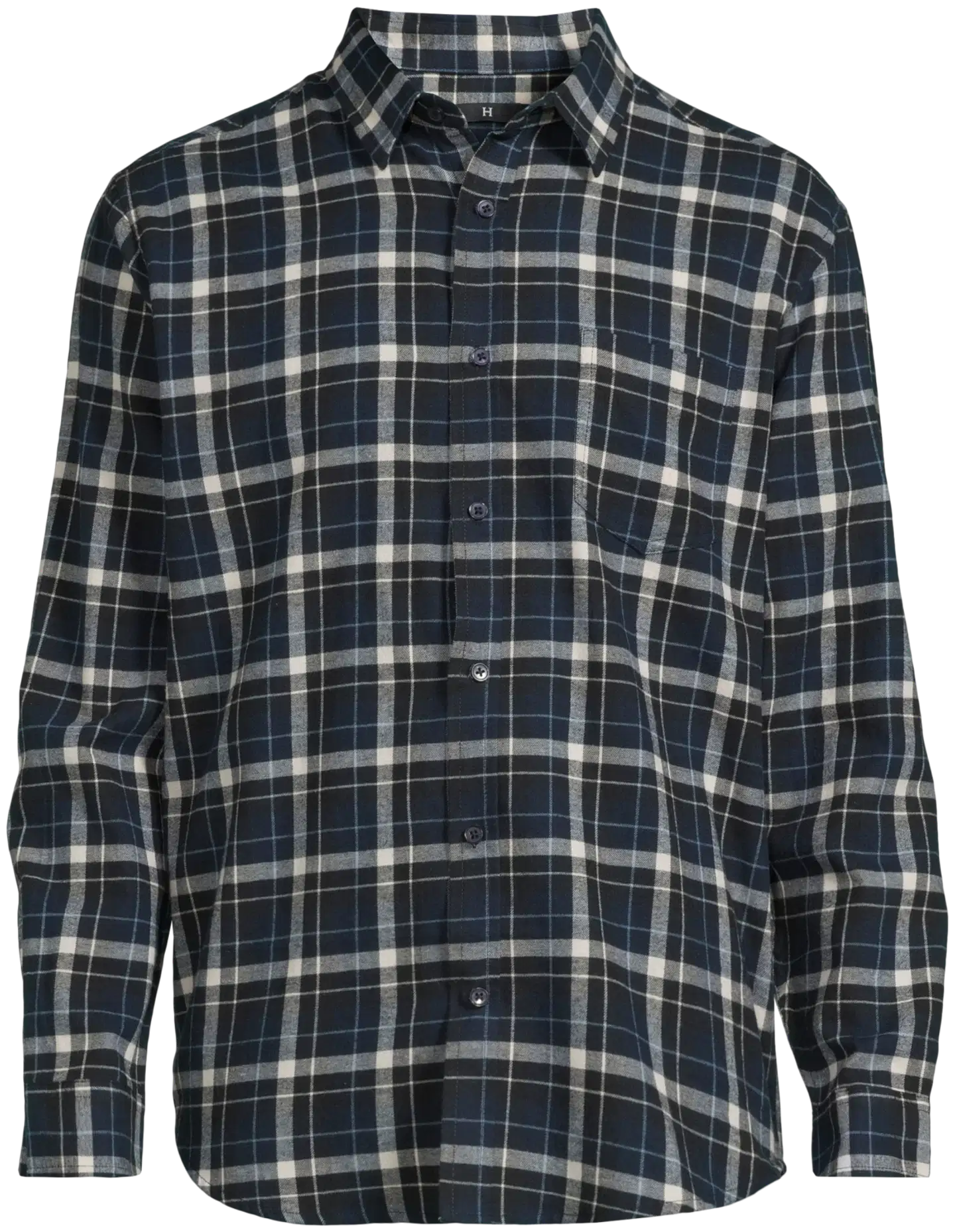 House miesten ruudullinen flanellipaita 194H292603 - Blue check - 2