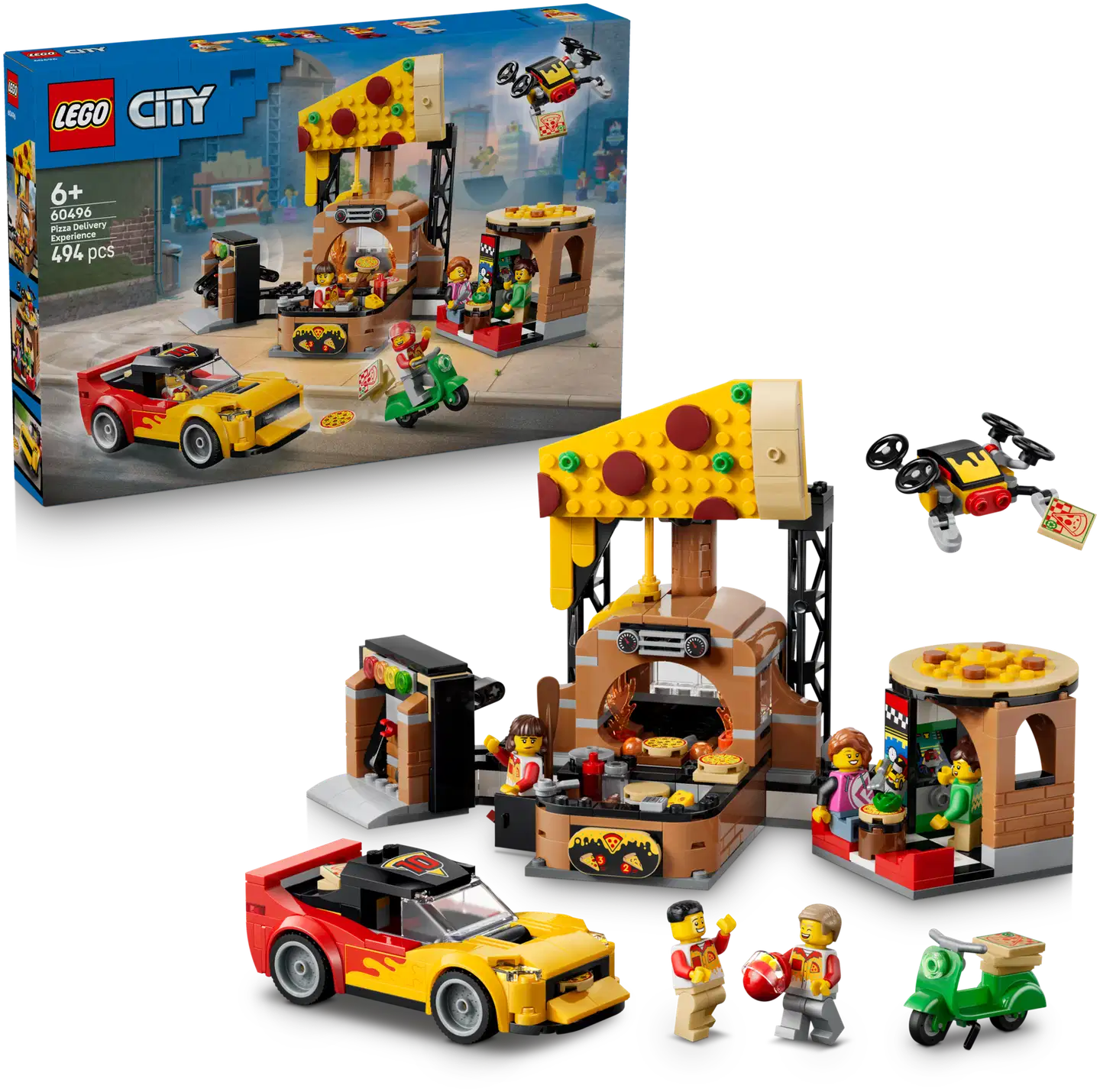 LEGO® My City 60496 Pizzaravintola ja toimituskulkuneuvot - 1