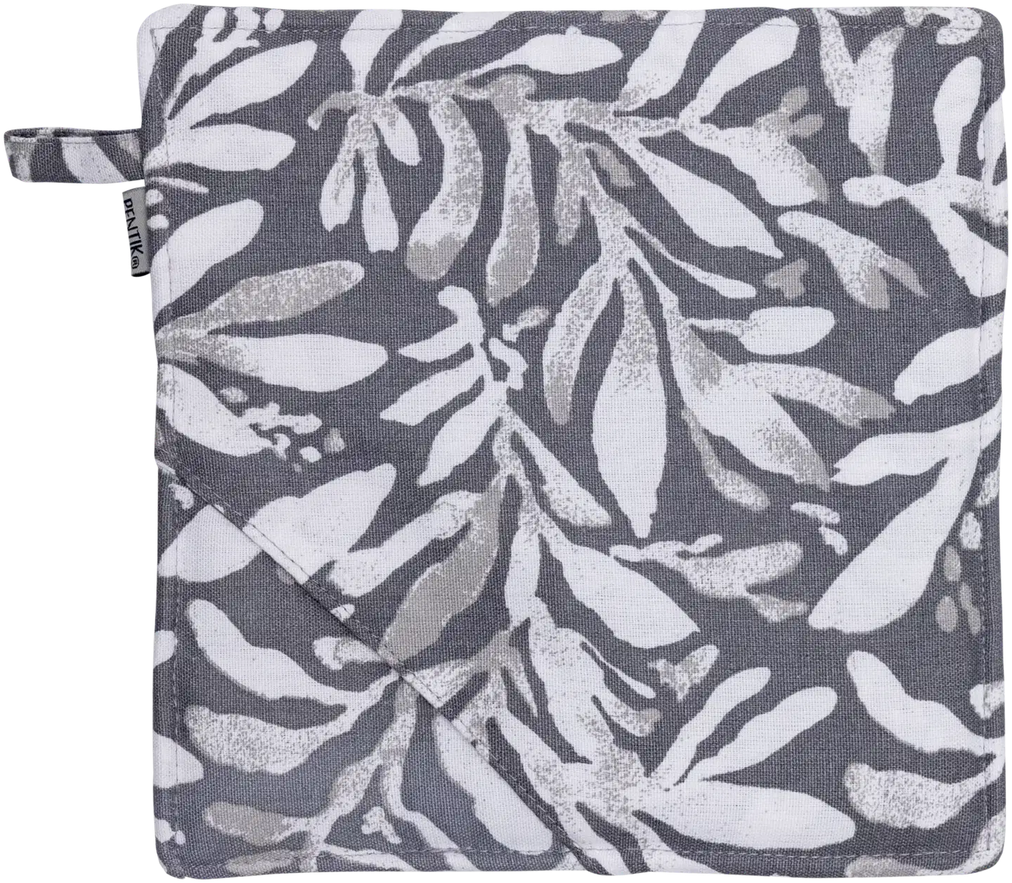 Pentik Hetki patalappu 2 kpl/setti 21x21 cm lehti harmaa - 2