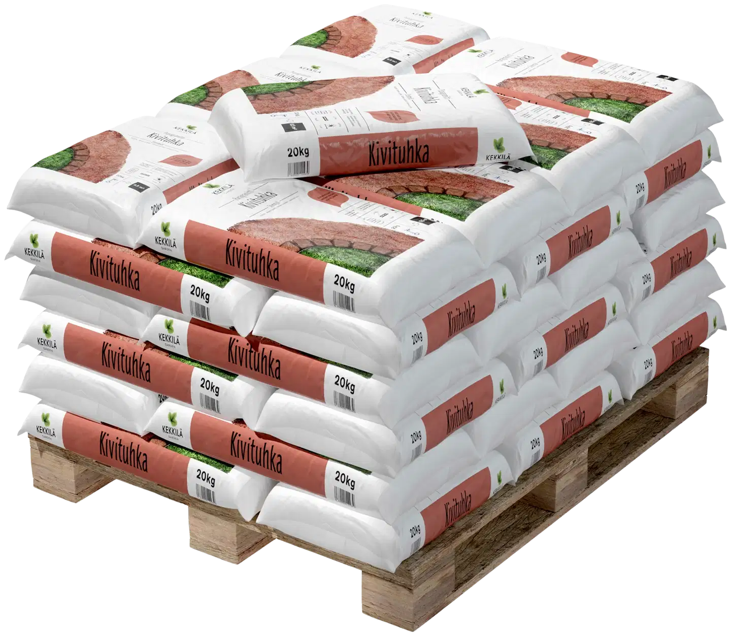Kekkilä Kivituhka punagraniitti 20 kg, lava 56 säkkiä - 1