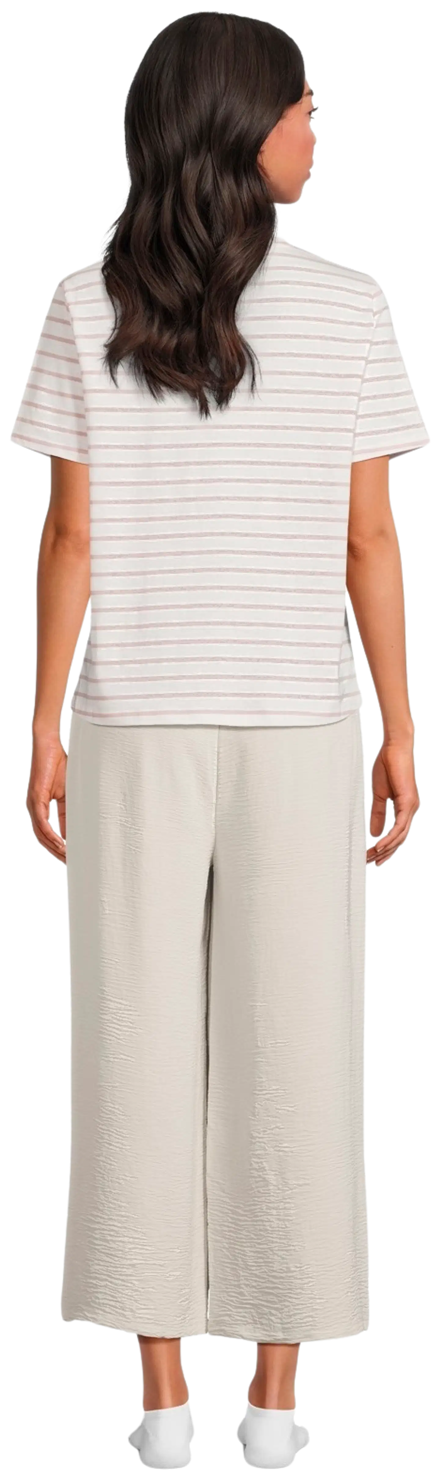 TEX naisten leveälahkeiset housut I282891 - BEIGE - 3
