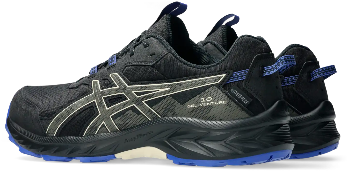 ASICS miesten polkujuoksukengät GEL-Venture 10 Waterproof - black/brown stone - 5