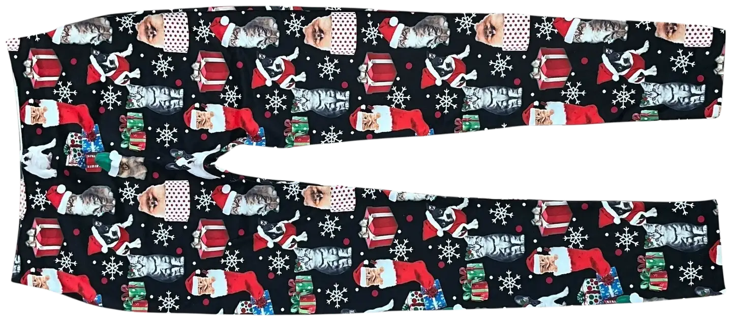 Approved by Santa Lasten joululegginsit kissa - Black Aop