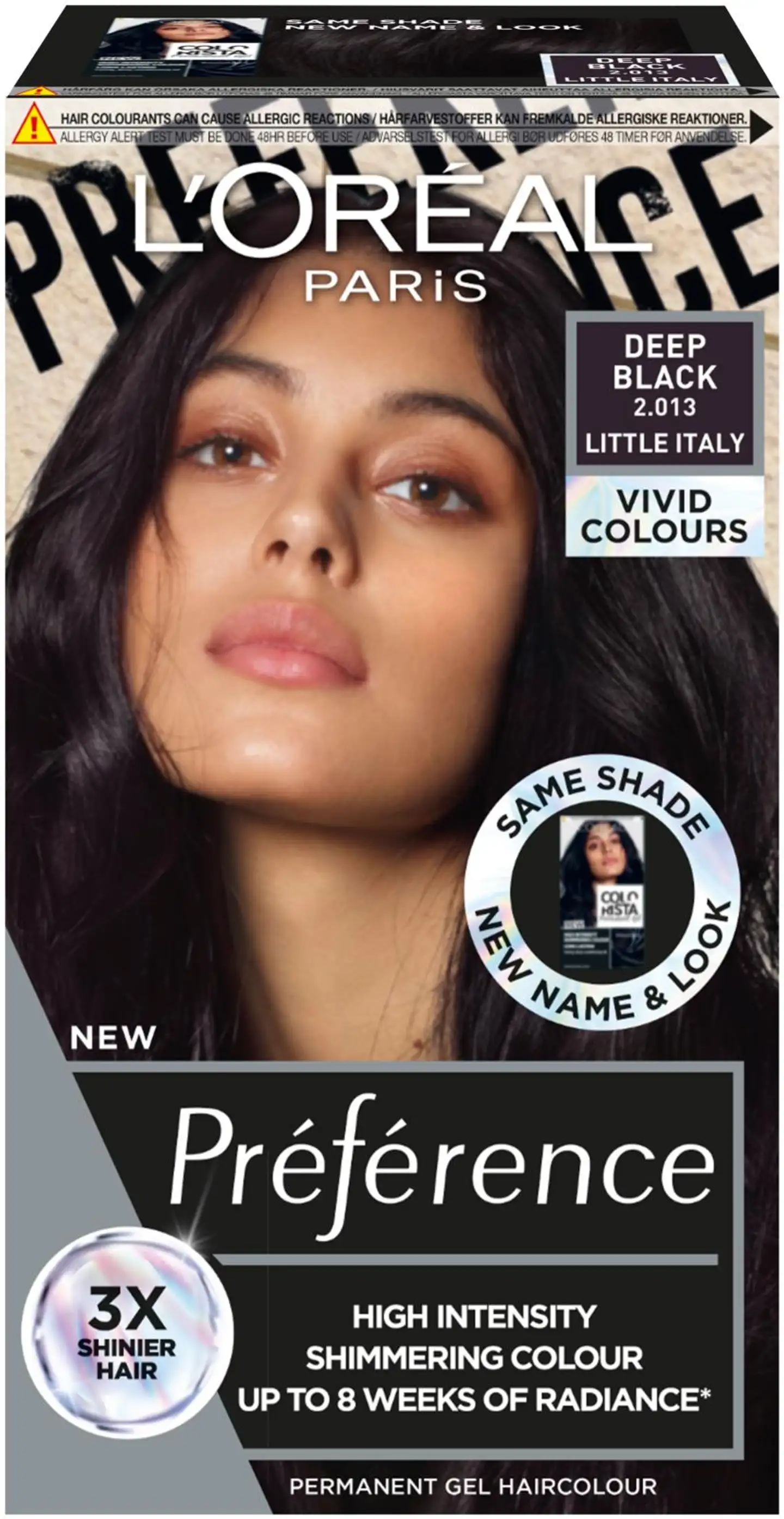 L'Oréal Paris Préférence Vivid Colours Deep Black intensiivinen kestoväri 1kpl - 2