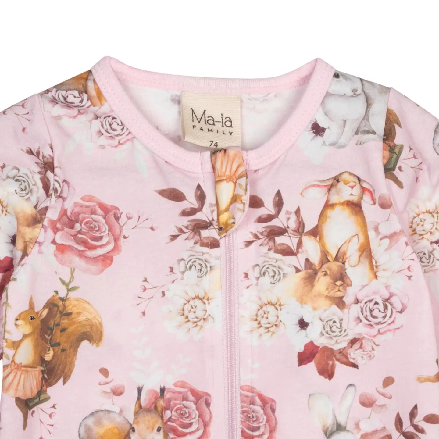 Ma-ia family vauvojen pyjama Metsäneläimet 203509 - Roosa - 2