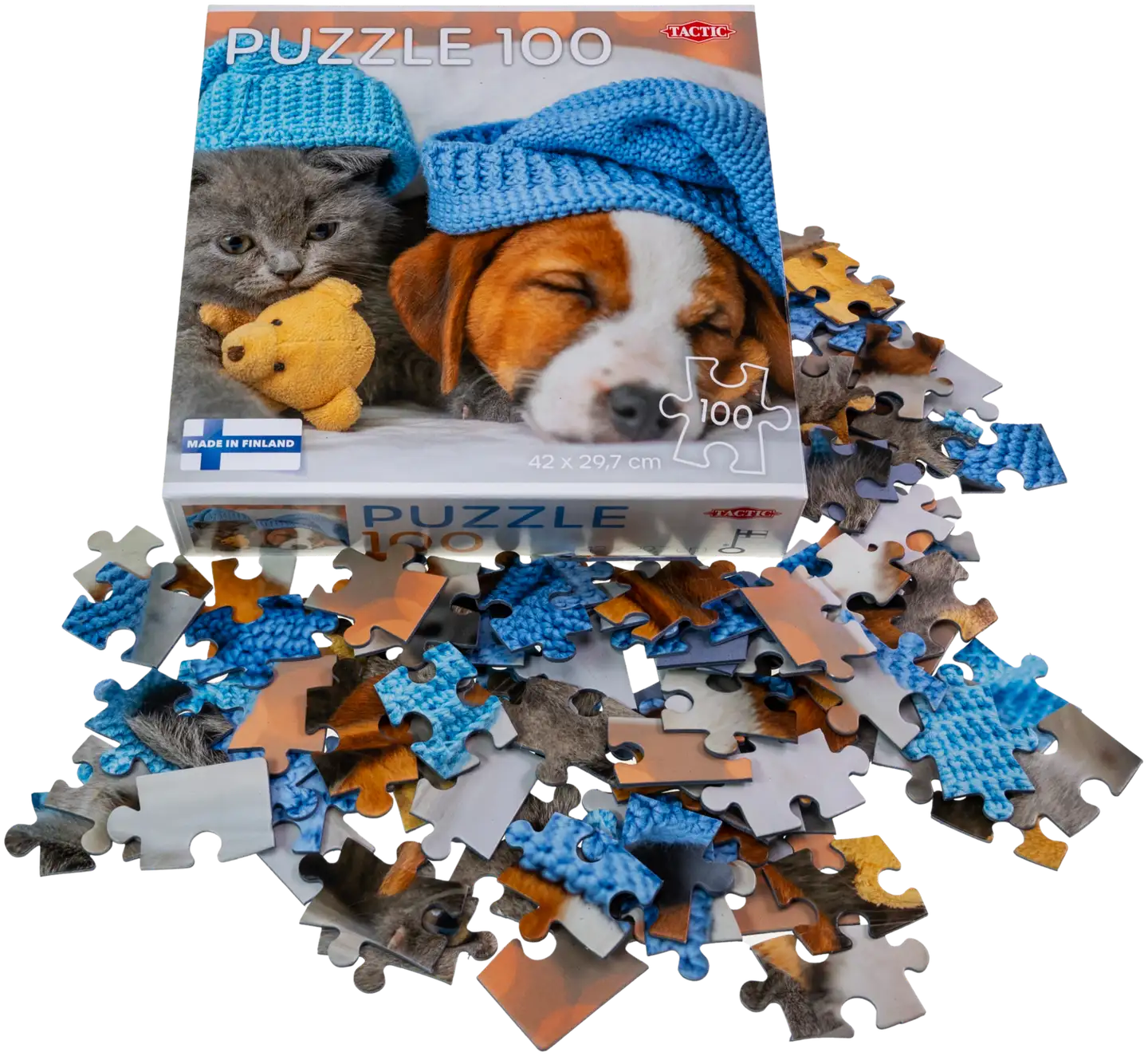 Tactic palapeli Cute Kitten and Sleepy Dog 100 palaa - 3