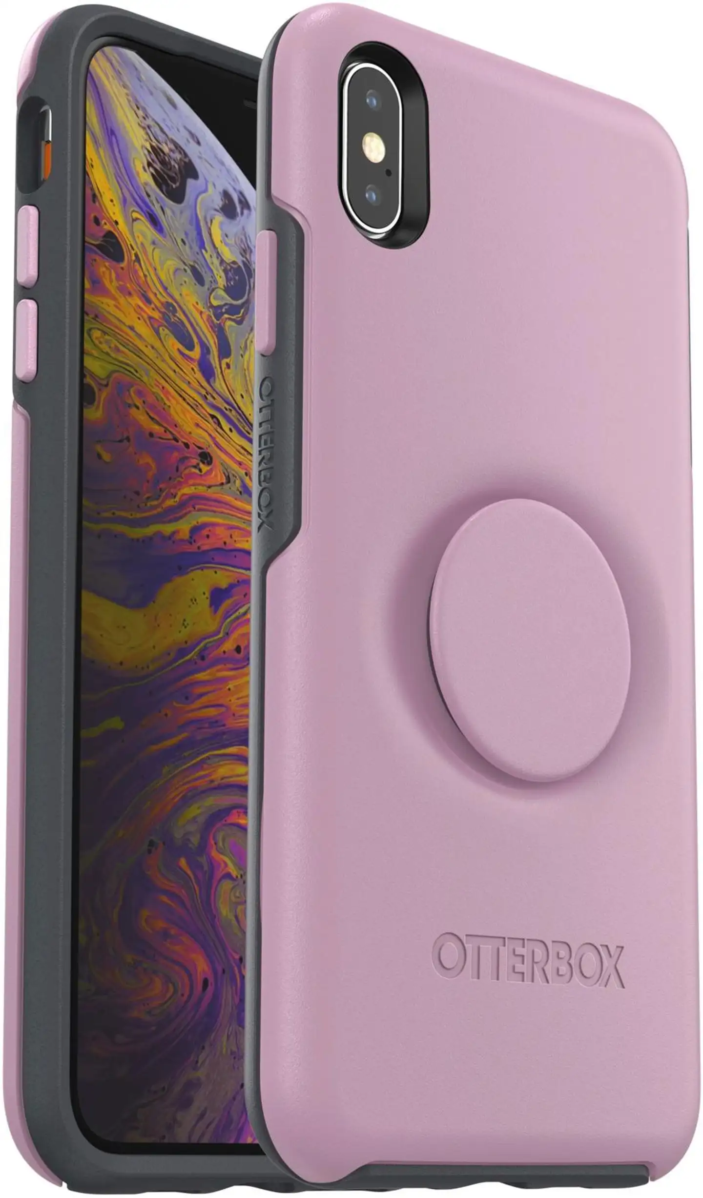 Otterbox otter + PopSocket symmetry suojakuori iPhone XS max mauveolous - pink