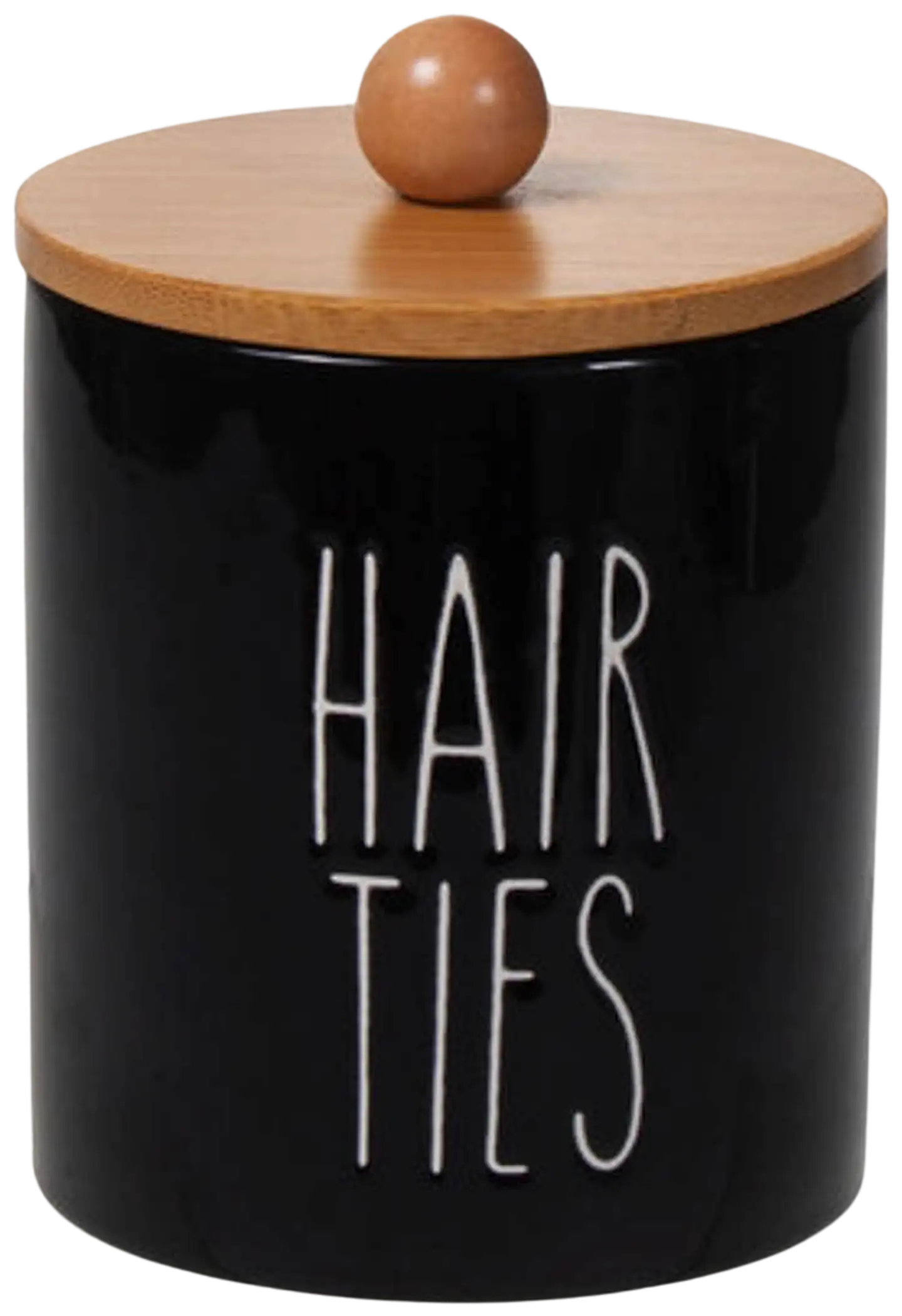 AmandaB Keraaminen purkki hair ties, musta