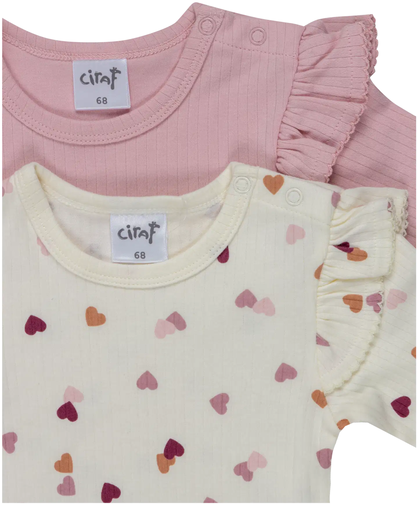 Ciraf vauvojen body Ballerina 250B262923 2-pack - pink heart - 3