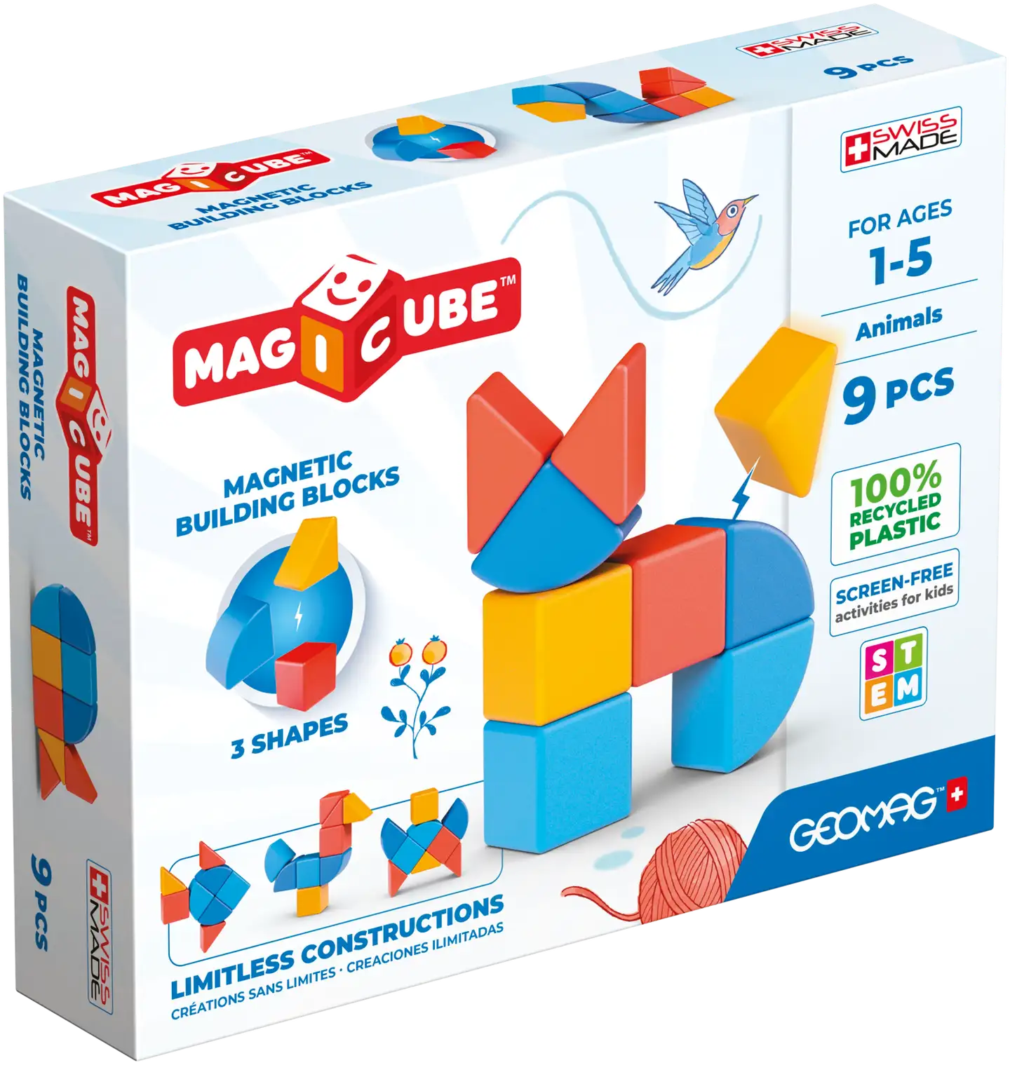 Geomag Magicube Eläimet magneettiset rakennuspalikat 9 osaa - 1