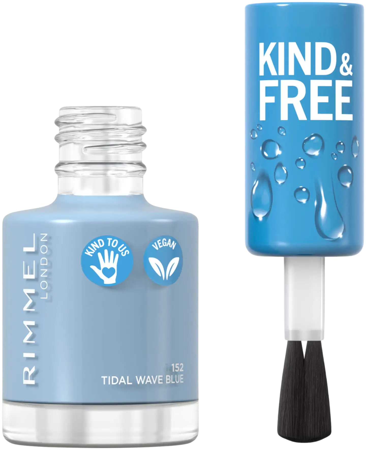 Rimmel Kind & Free Clean Nail Polish 8ml, 152 Tidal Wave Blue kynsilakka - 2