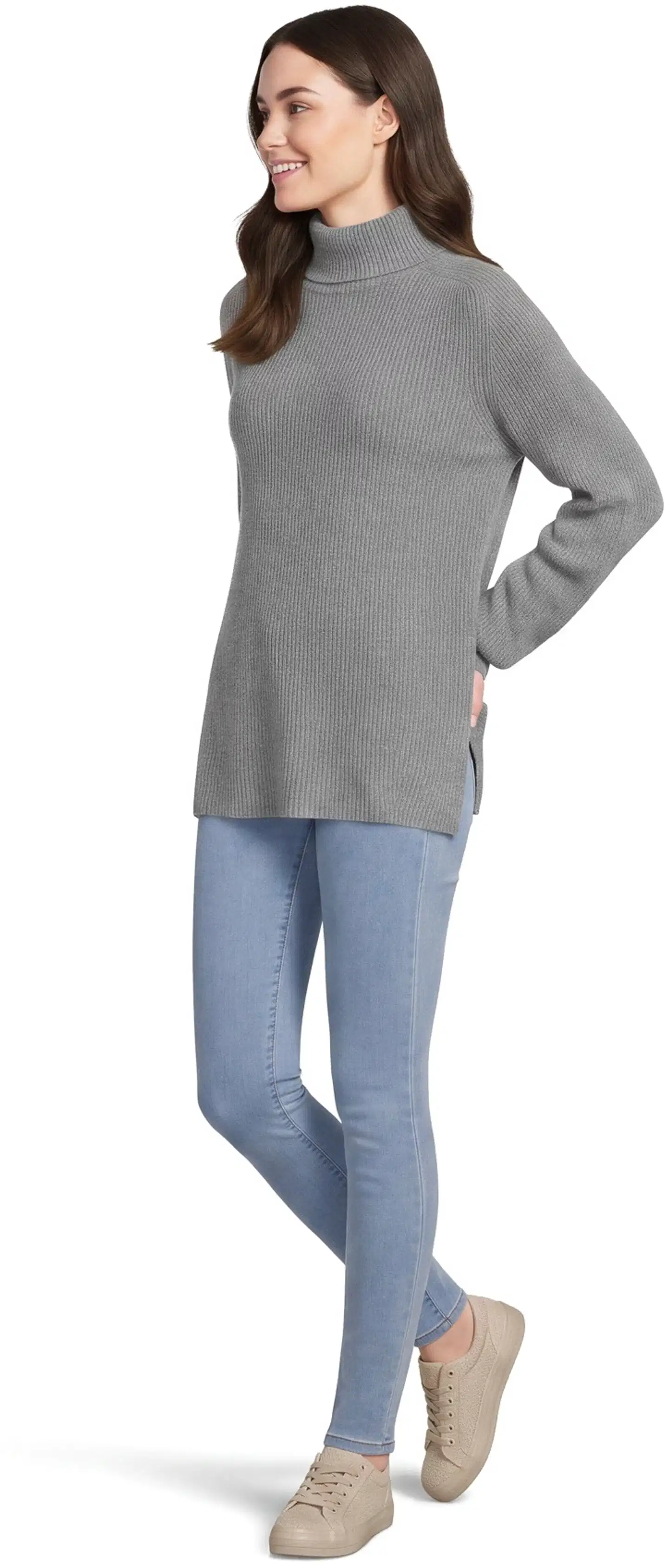 Brenda naisten neulepoolo 8688 - V.harmaa - 3