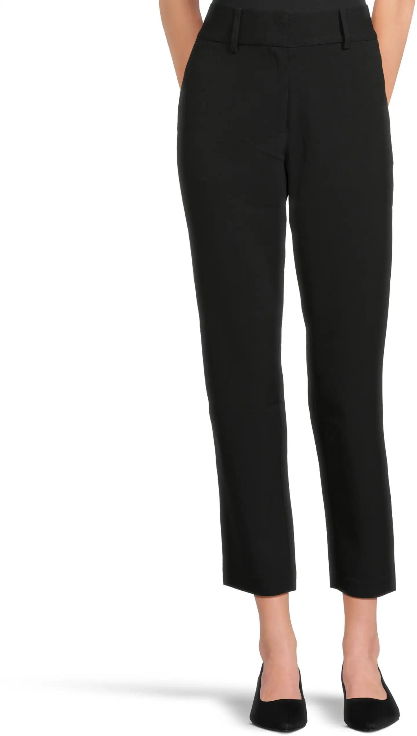 London Fog naisten kangashousut 222L260506 - BLACK - 1