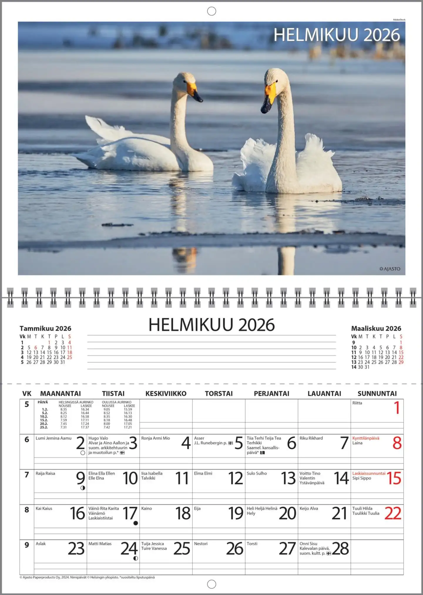 Ajasto seinäkalenteri Mappikalenteri - 2