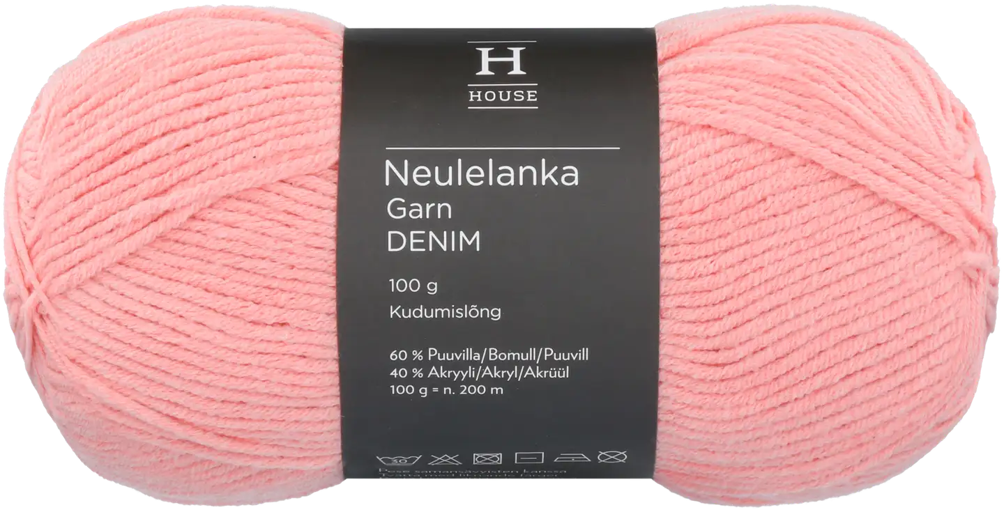 House lanka puuvillasekoite Denim 100 g Light Coral 11452