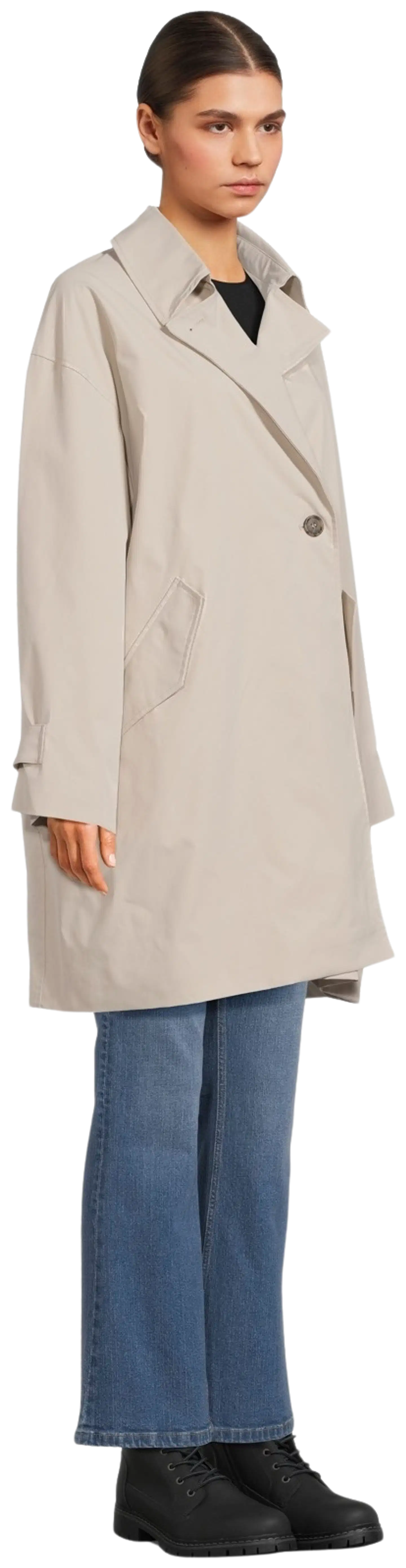 WKLY. naisten trenssitakki 225W102605 - Feather Gray - 3