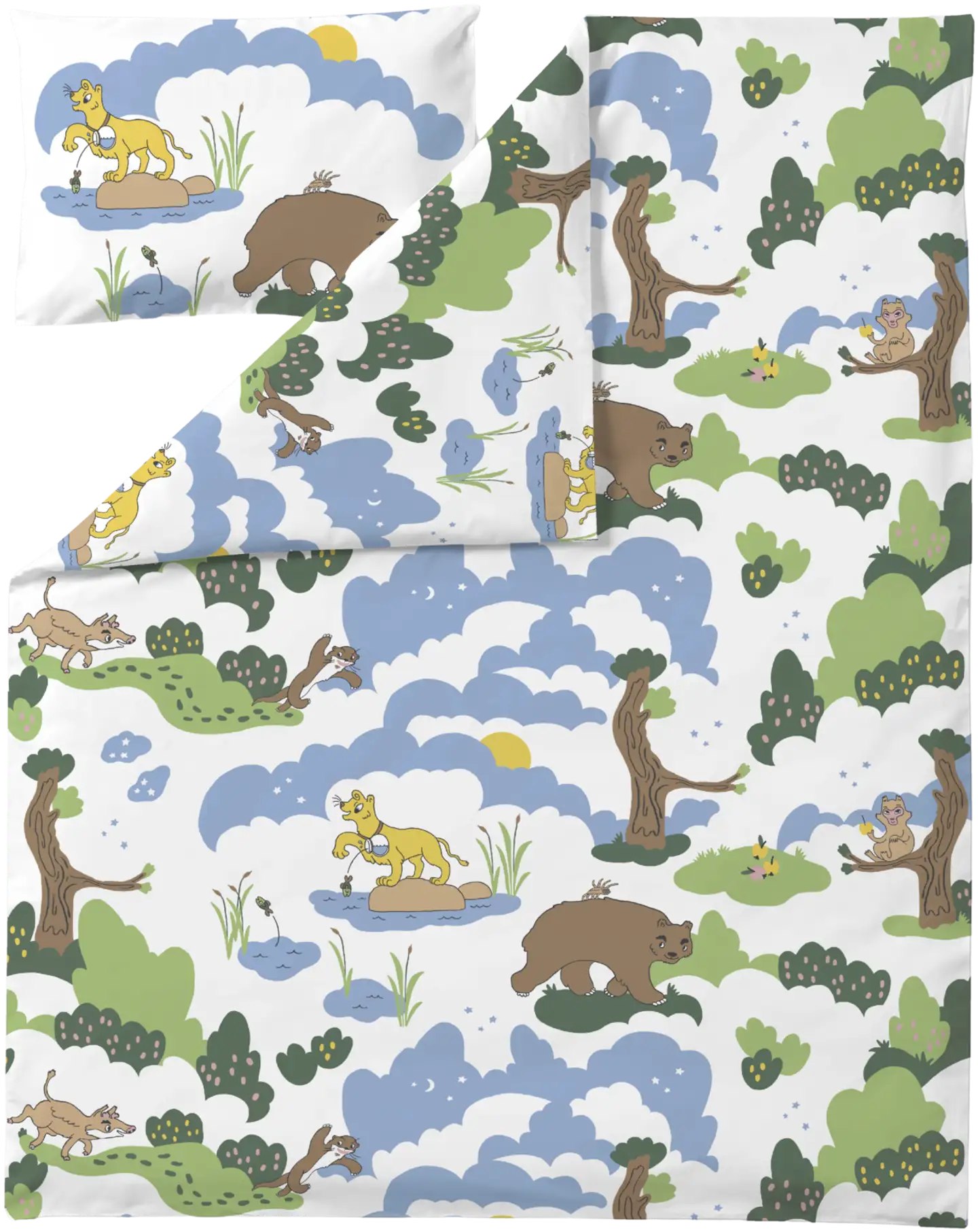 Finlayson lasten pussilakanasetti Seikkailu 120X160+40X60 multiväri - 1