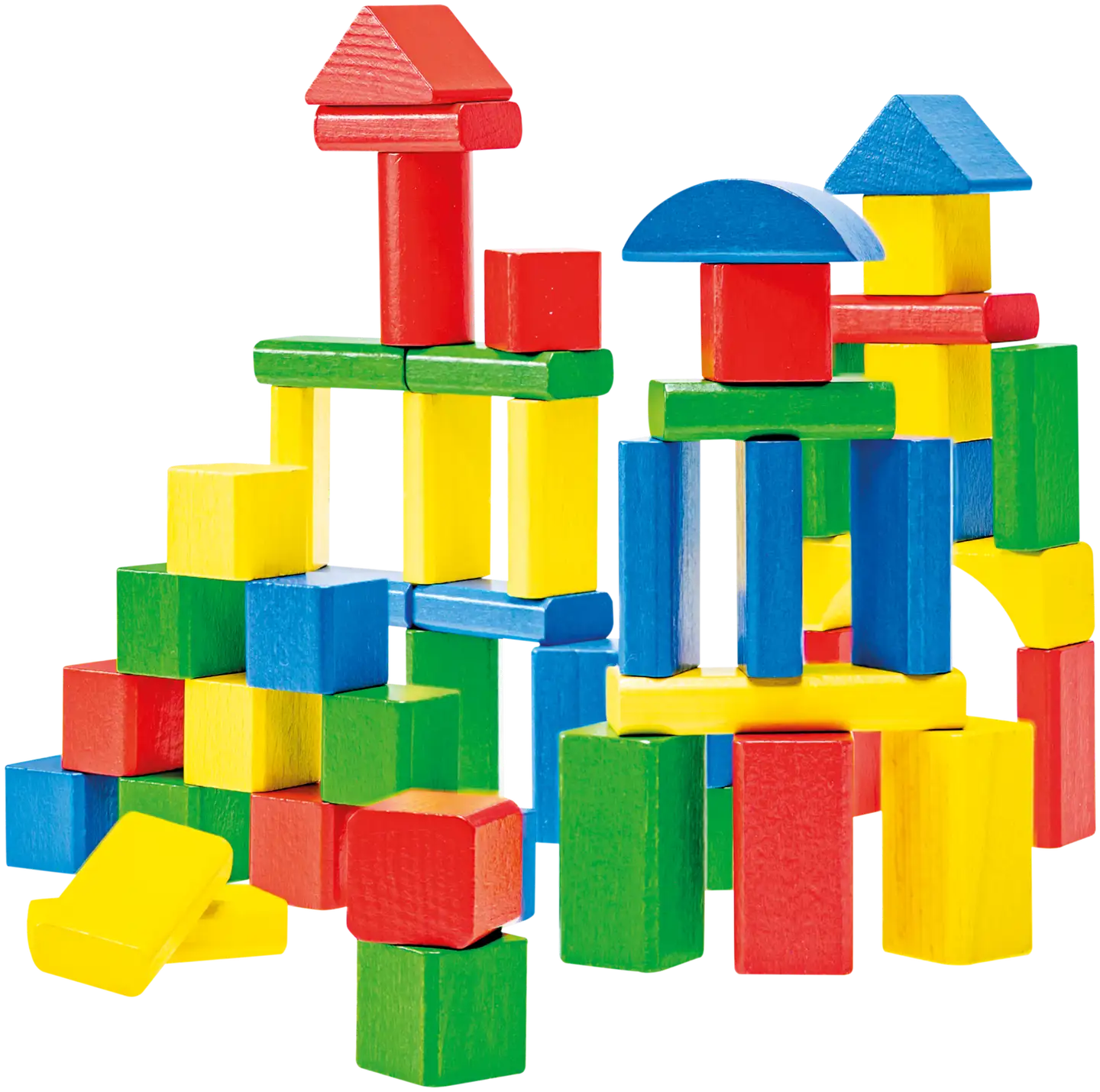 Heros rakennussarja Blocks Värikkäät puiset palikat 50 osaa - 3