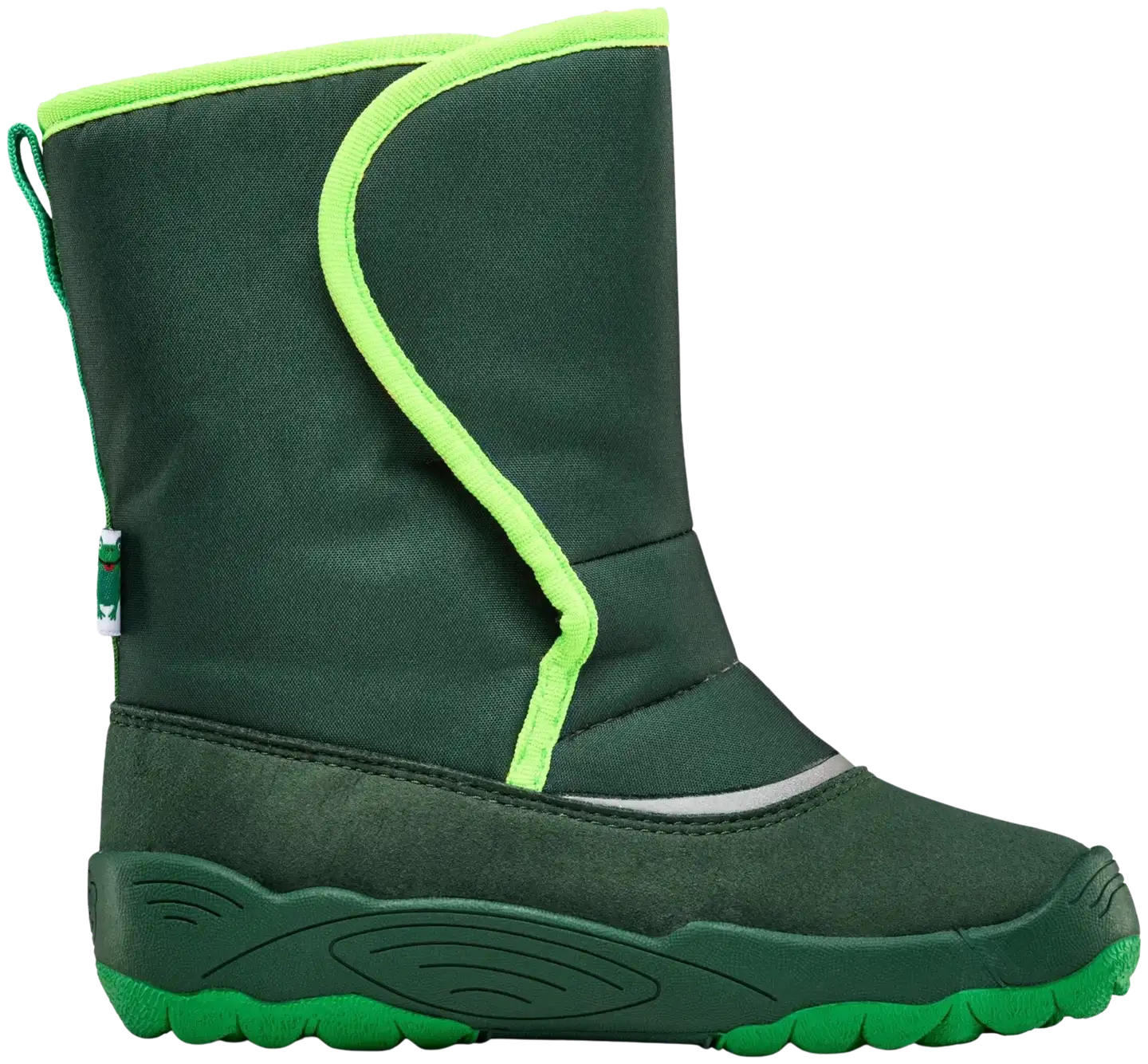 Affenzahn lasten paljasjalkakenkä Snow Boot Vegan Freezy - Frog - 3