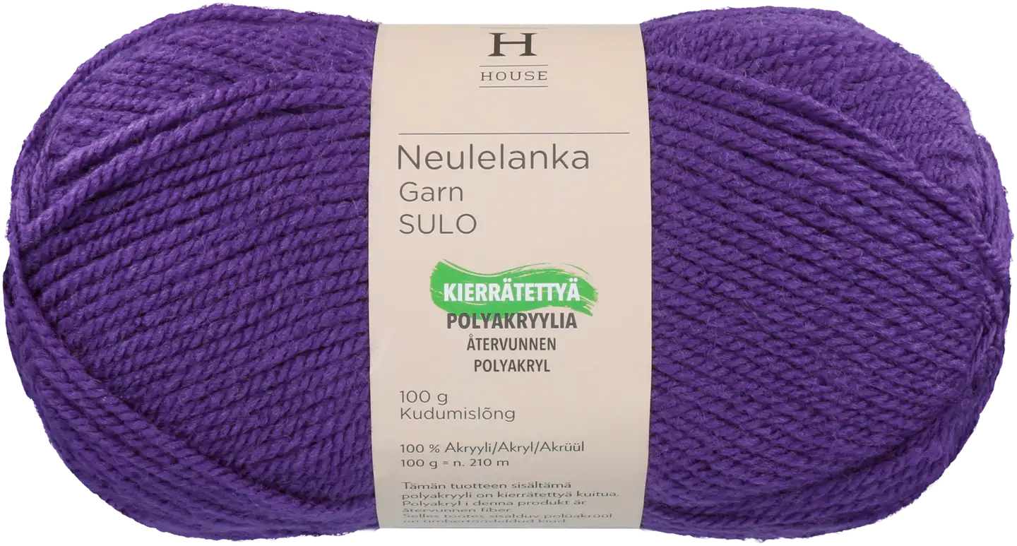 House neulelanka akryyli Sulo 100 g Dark Purple 10445