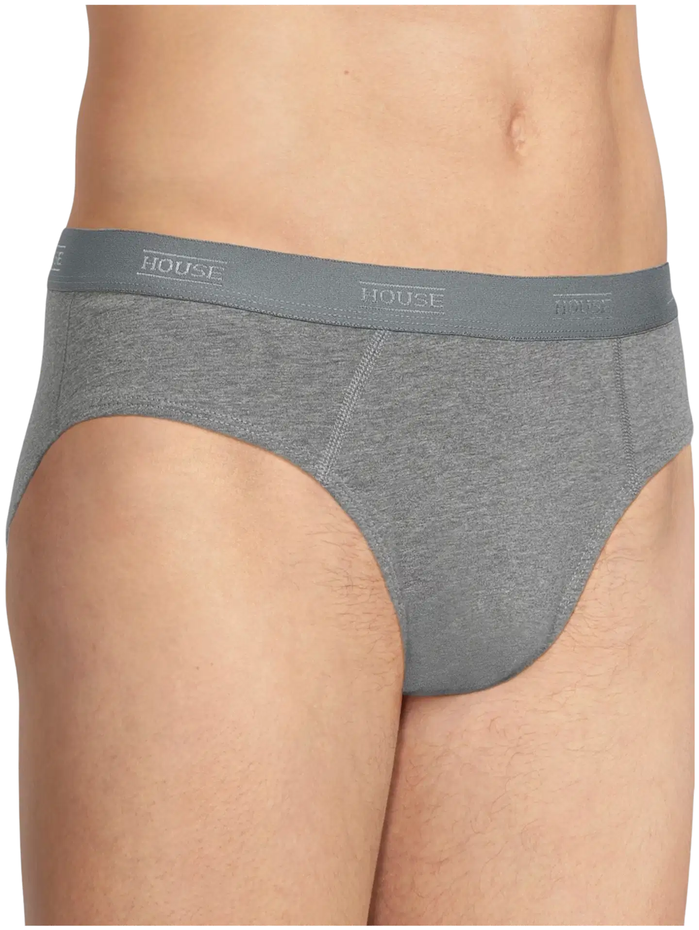House miesten brief-alushousut 2-pack - Mel. grey - 4