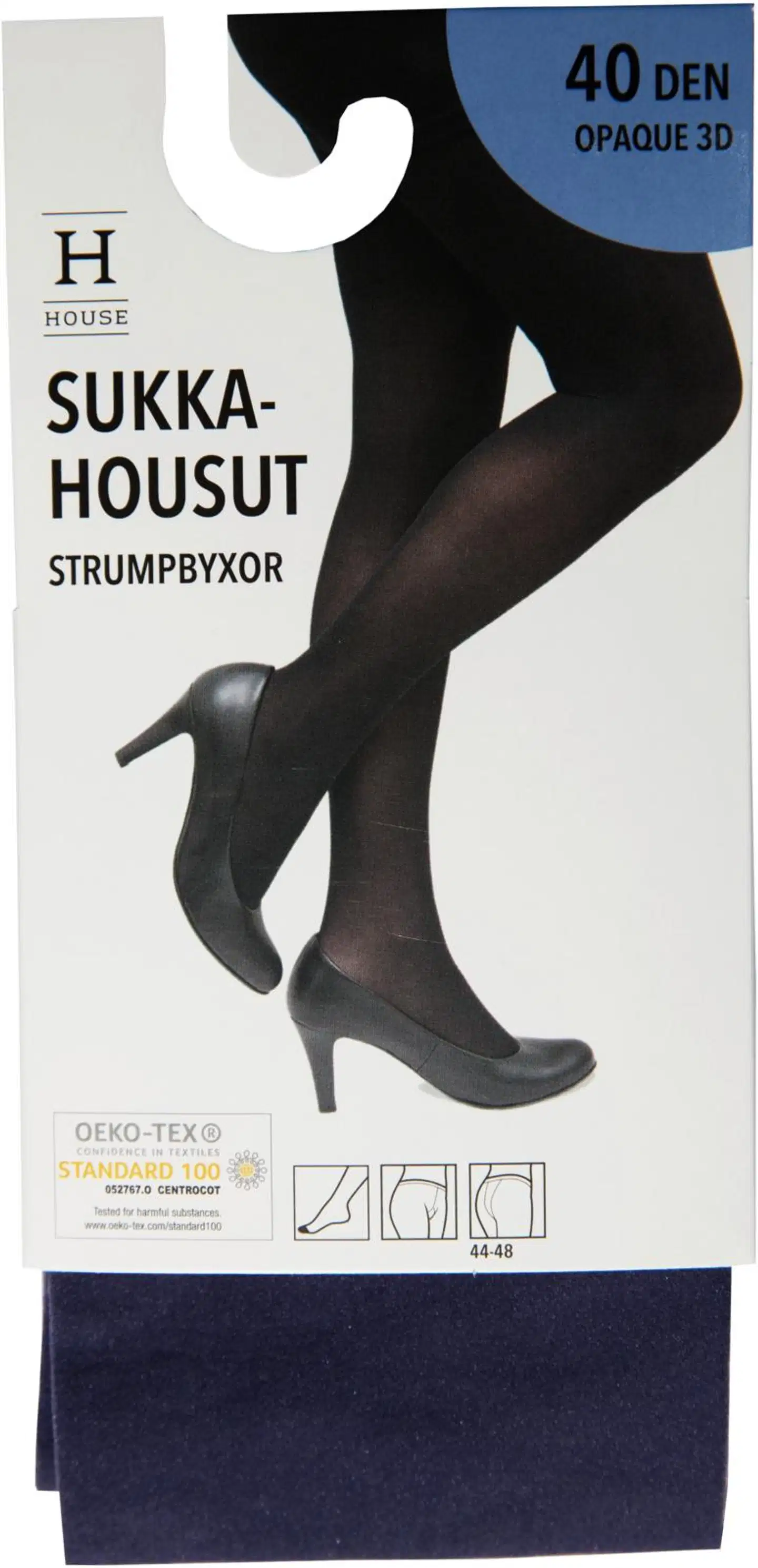 House naisten sukkahousut Opaque 3D 40 den Navy, koko 36-40 - Navy