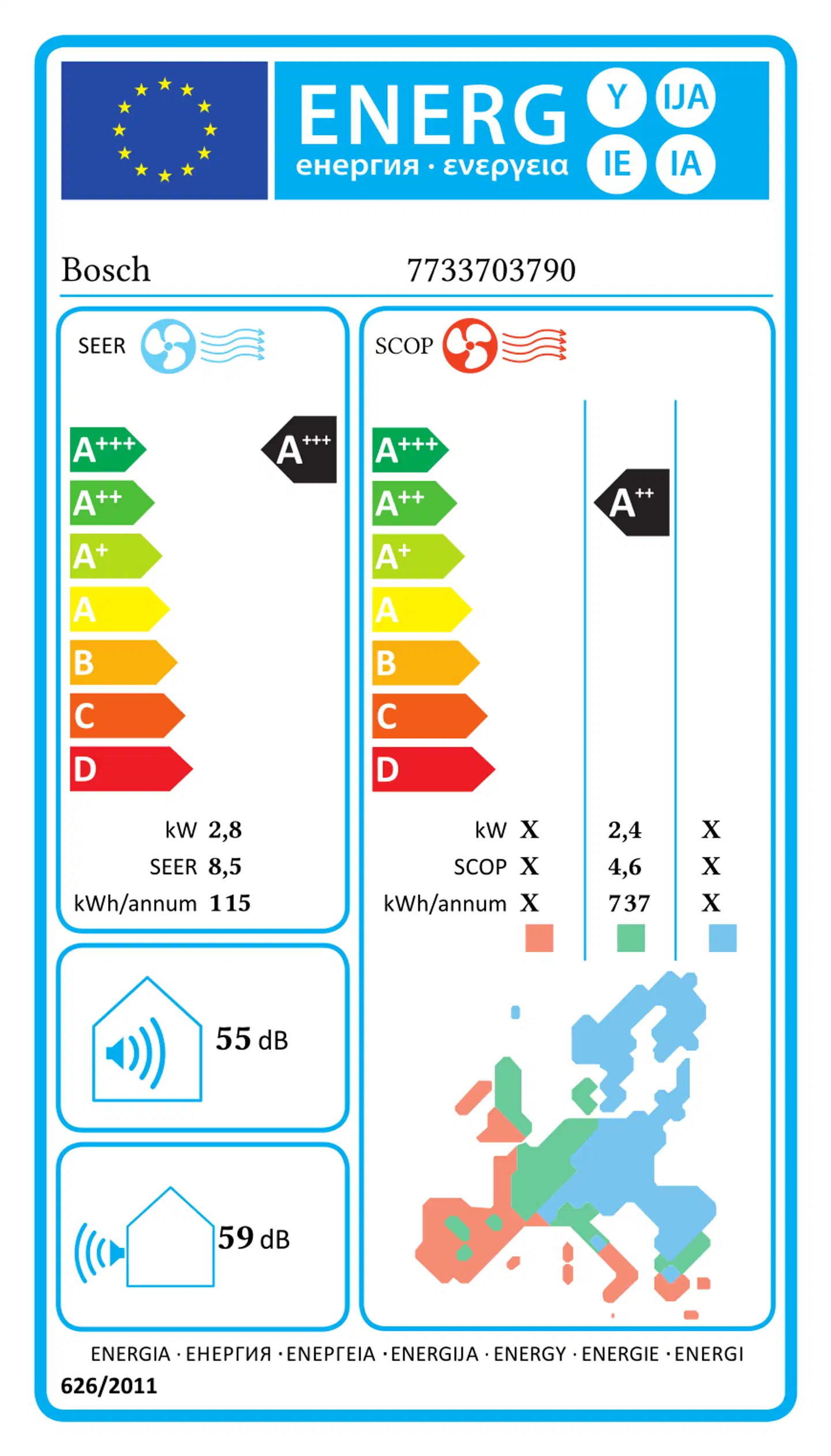 Bosch Climate 5100i 25-he ilmalämpöpumppu valkoinen asennettuna - 7