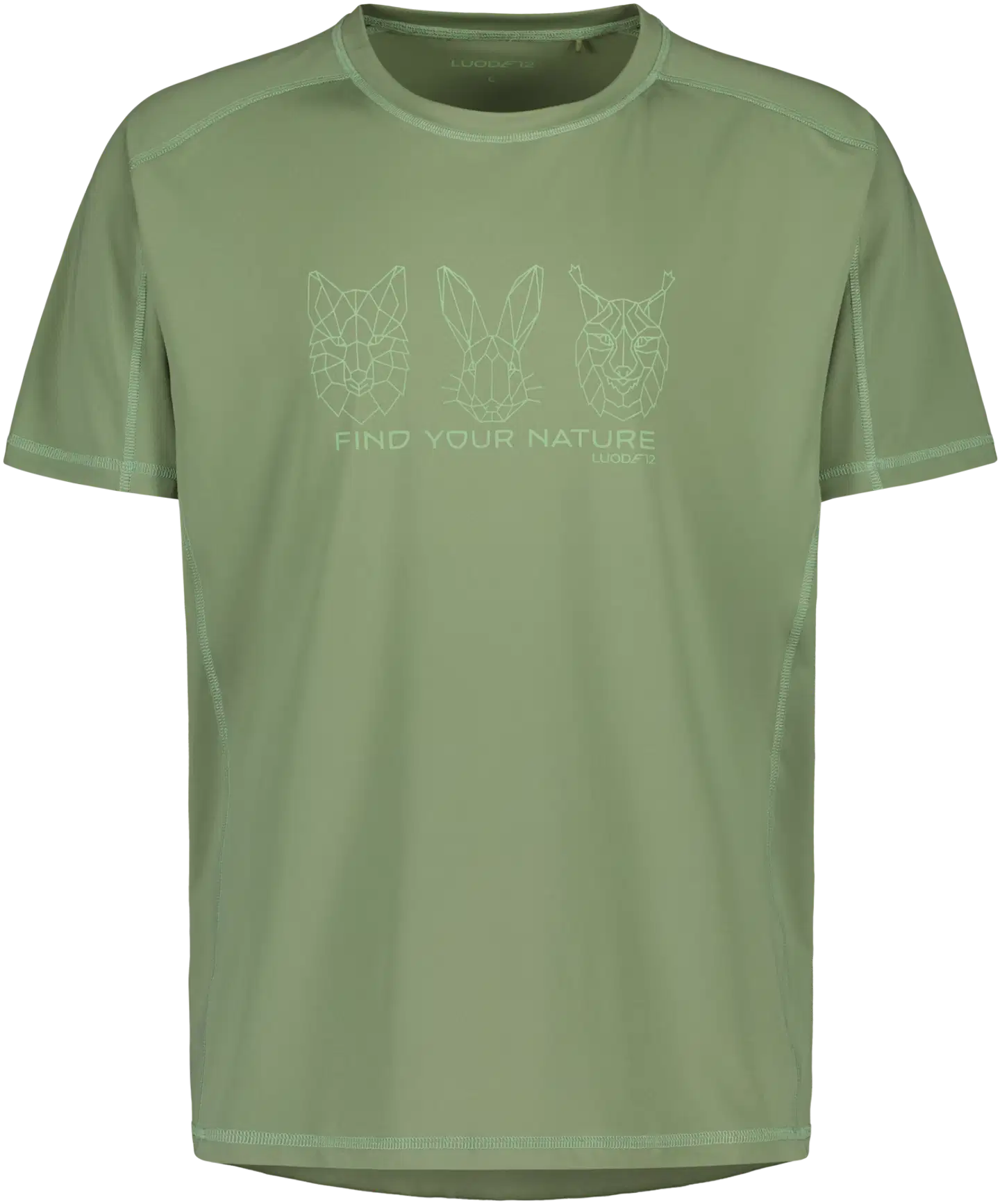 Luode12 miesten t-paita 204L112657 - Oil Green - 1