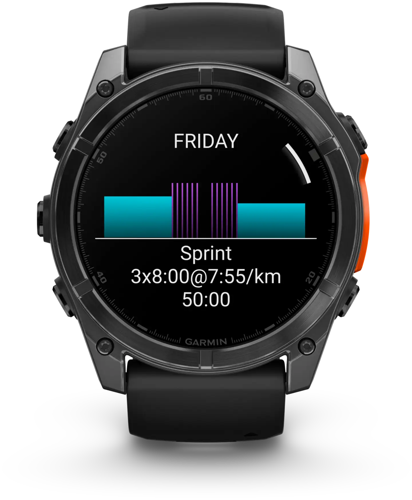 Garmin urheilukello Fenix 8 AMOLED 51 mm tummanharmaa/musta - 4