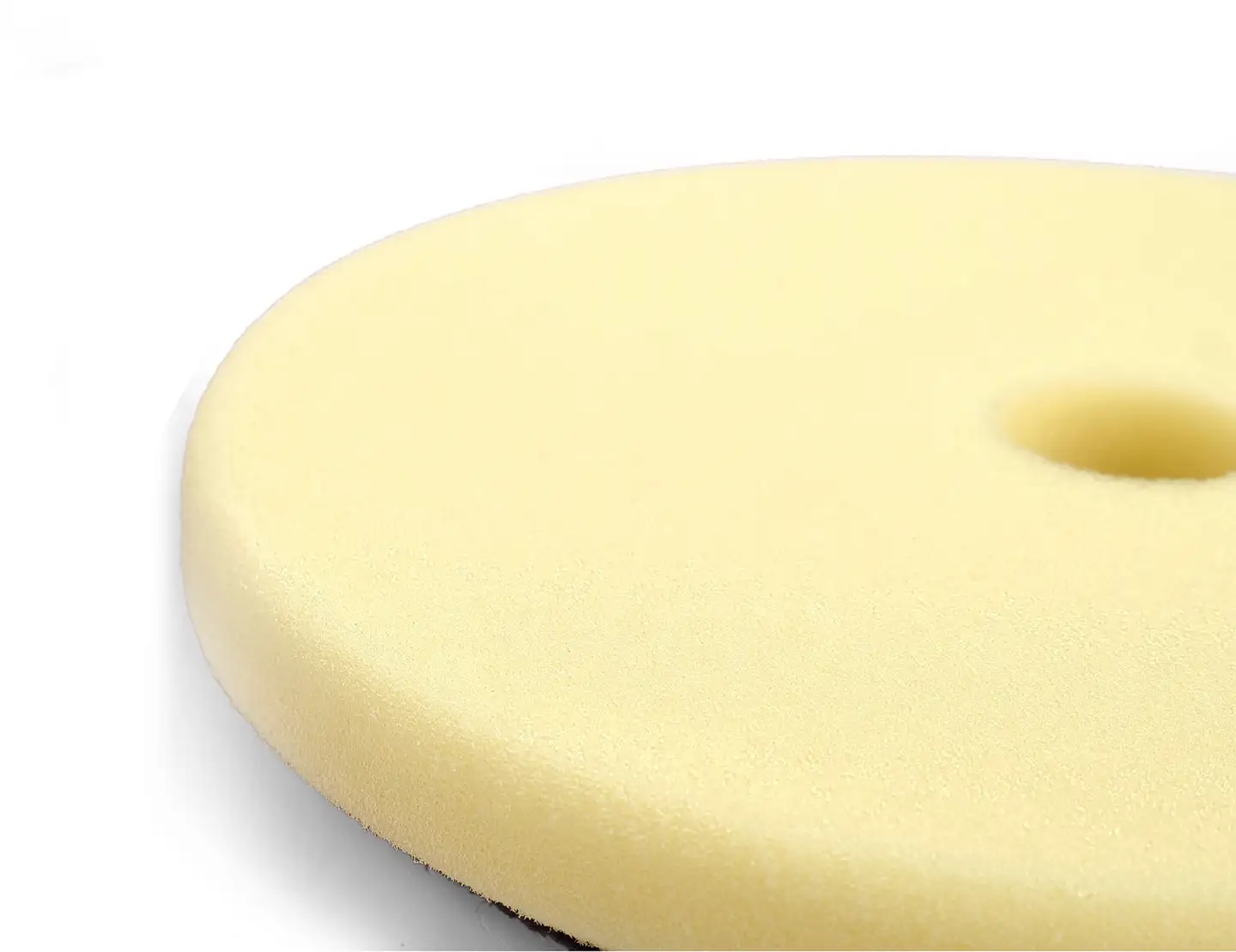 Maxshine Cross Cut kiillotuslaikka 5", keltainen – vaahtomuovinen laikka pyörrejälkien ja naarmujen poistoon, yhteensopiva rotary- ja epäkeskokoneiden kanssa - 3