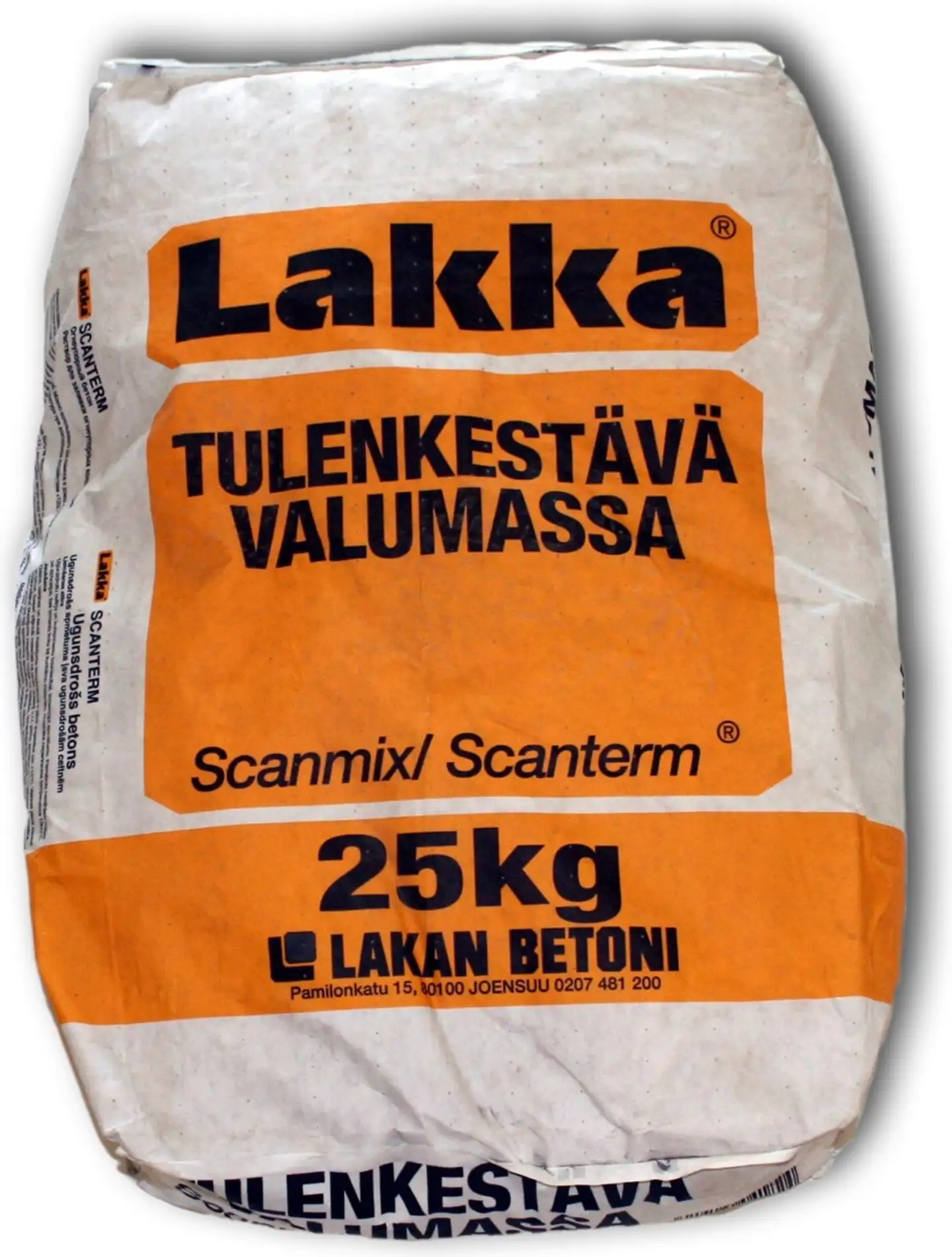 Lakka tulenkestävä valumassa 25 kg