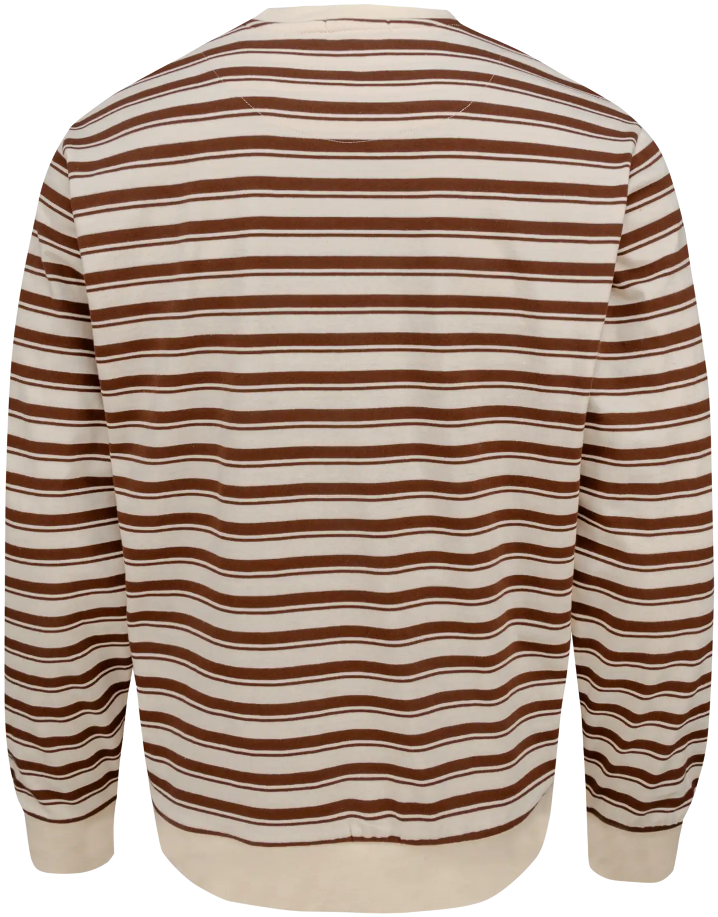 House miesten raidallinen trikoopaita 195H312403 - Coffee/off-white stripe - 2