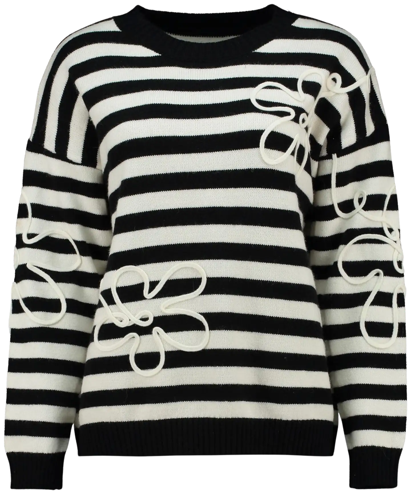 Hailys naisten neule St44ella - Black Stripe