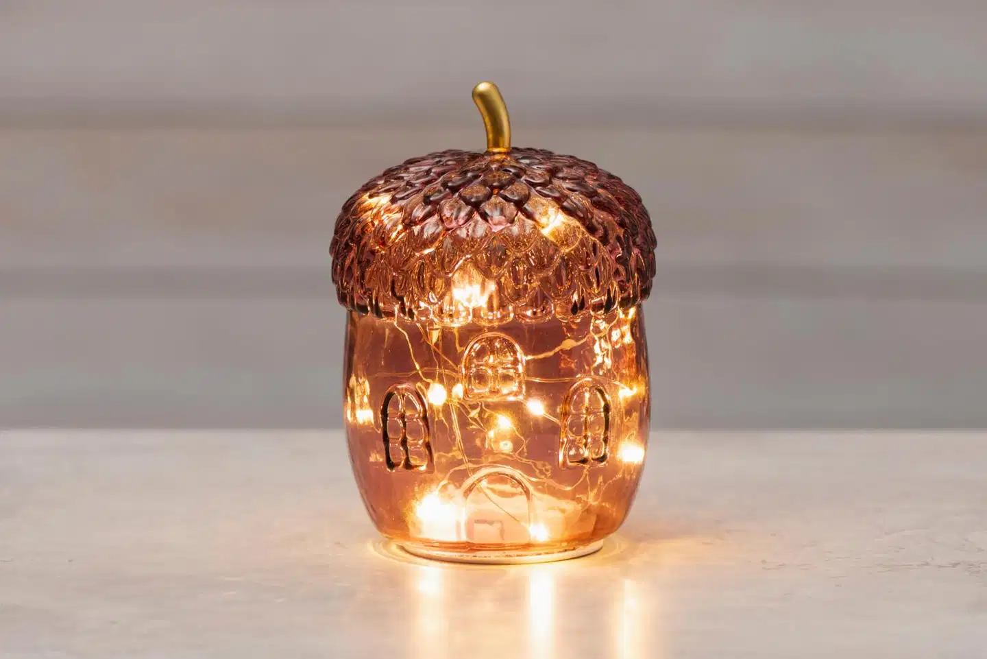 Finnlumor Led-koristevalo Tammenterho 16 cm, amarantluumu - 1