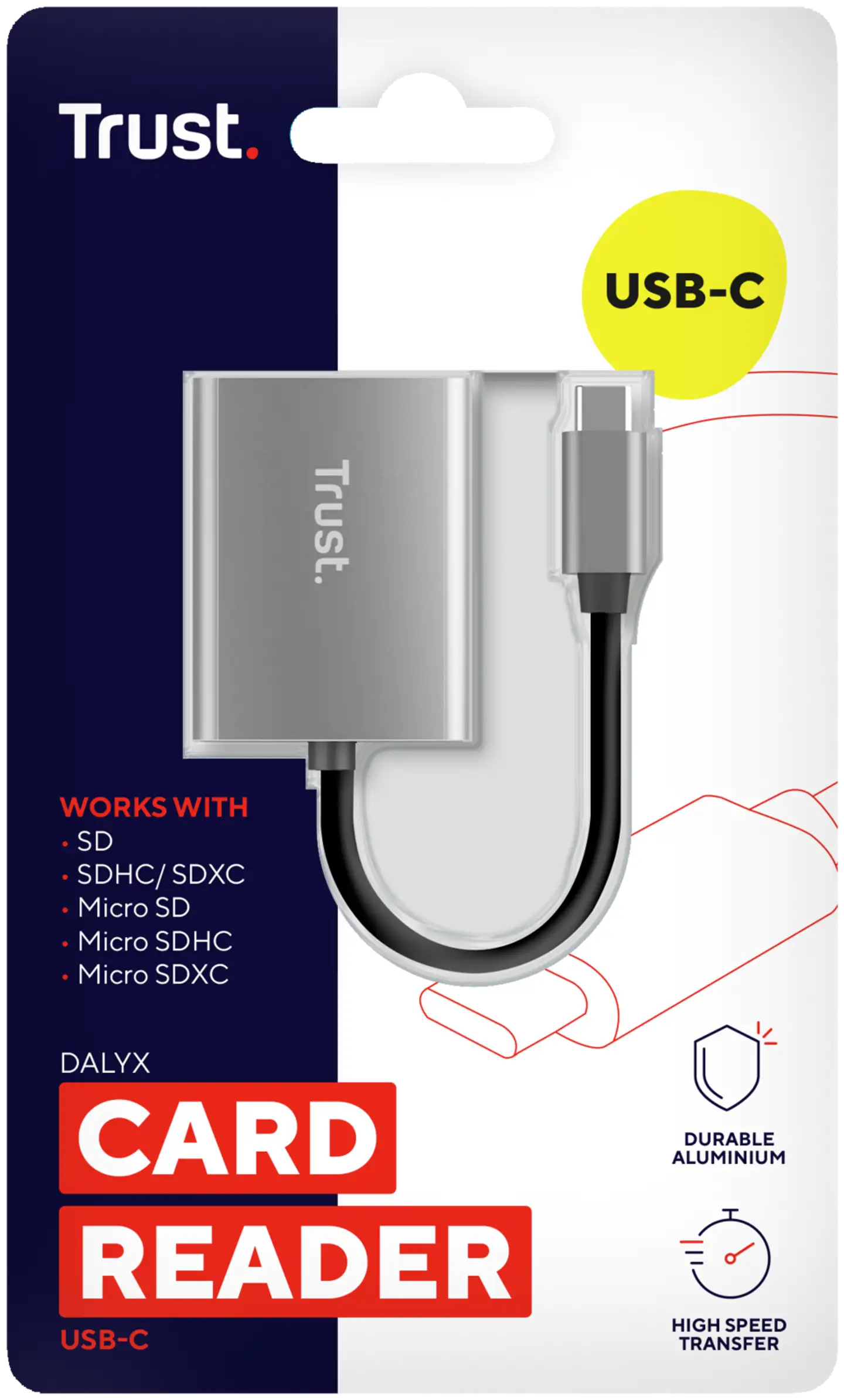 Trust Kortinlukija Dalyx fast USB-C - 1