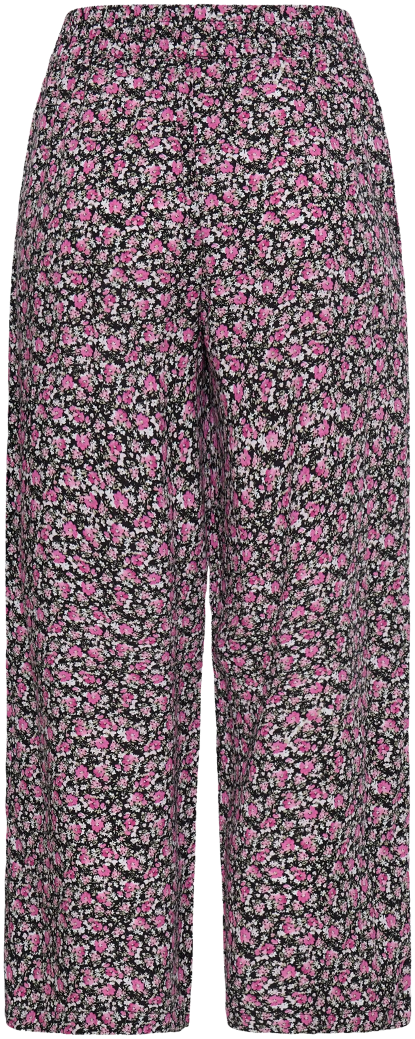 B.young naisten housut Bymmjoella crop - BLACK/PINK DITSY - 2
