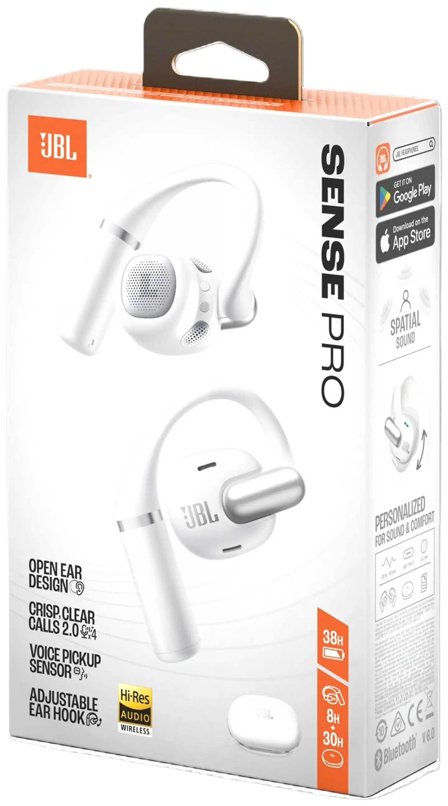 JBL langattomat avoimet kuulokkeet Sense Pro valkoinen - 10