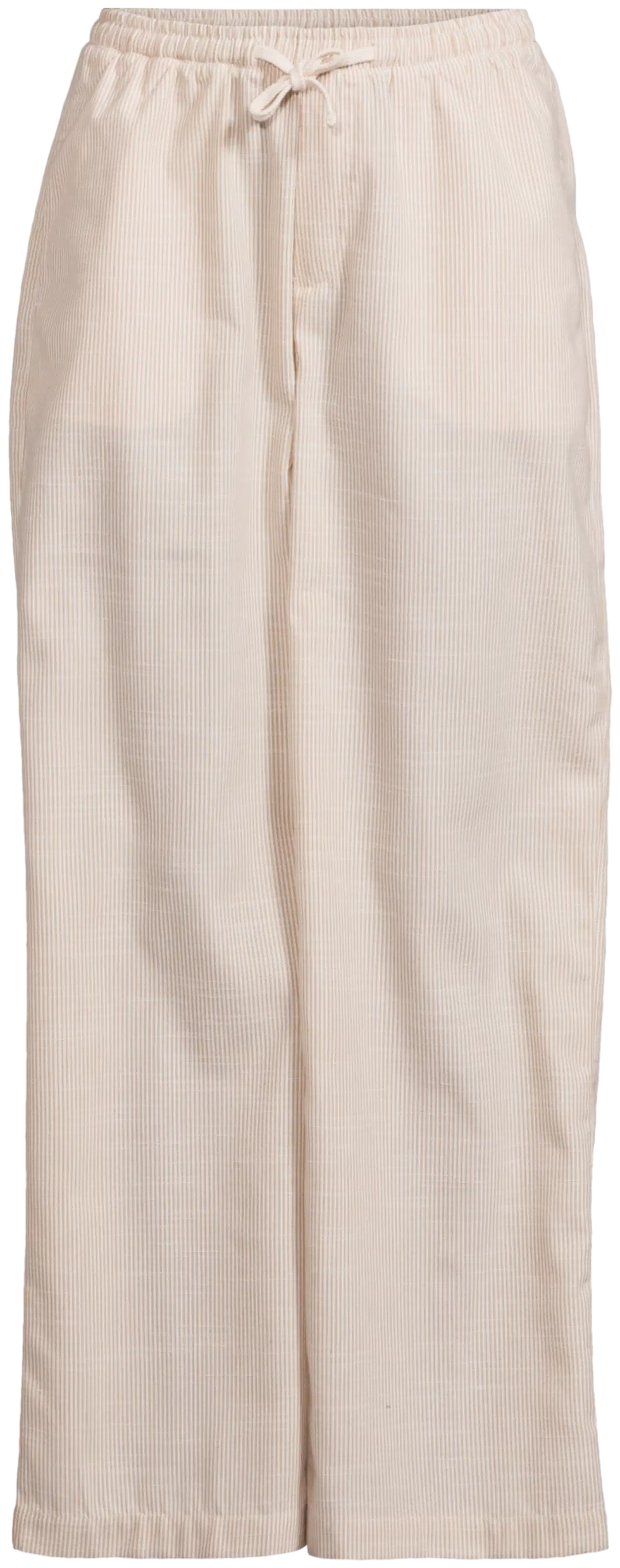 WKLY. naisten leveälahkeiset housut 222W090223 - Beige stripe - 2