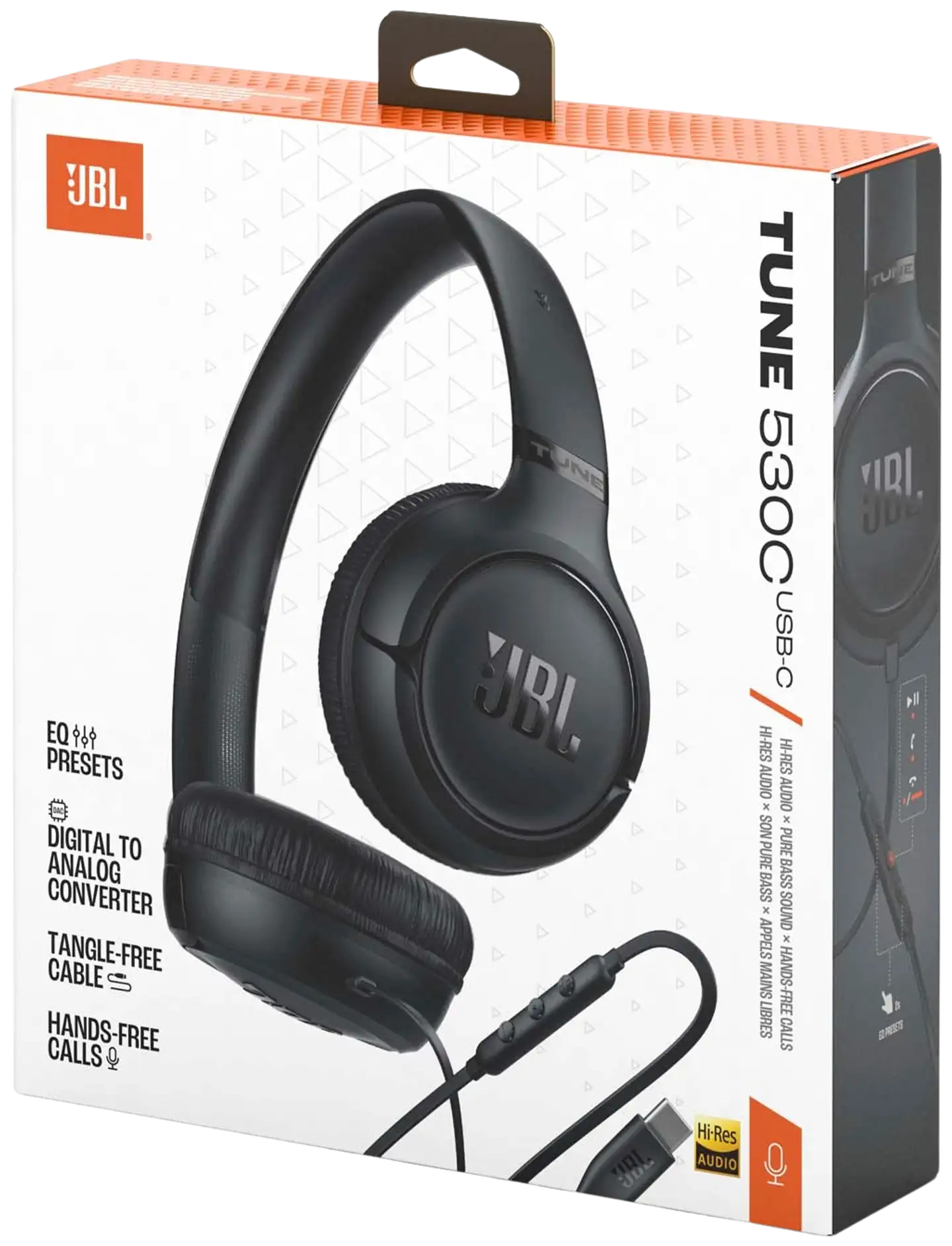 JBL langalliset sankakuulokkeet USB-C liitännällä Tune 530C musta - 10