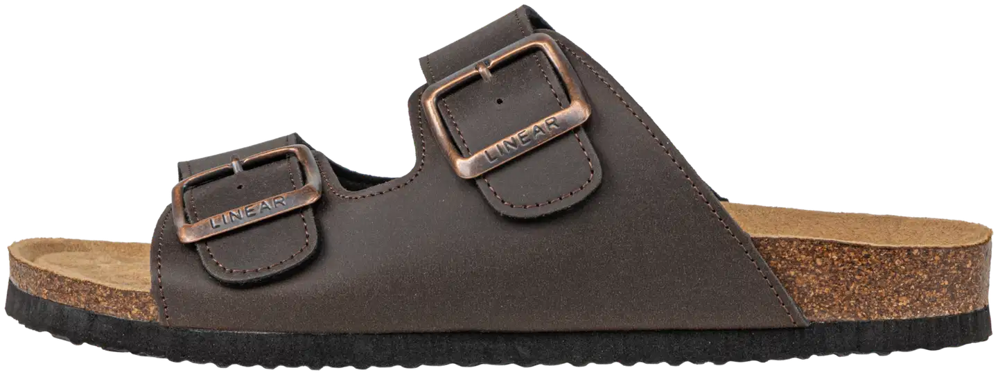 Linear miesten pistokassandaali Eli Basic Brown - Dark brown - 3