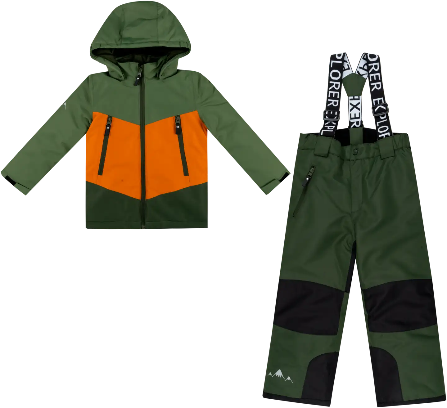 Ciraf lasten tekninen toppatakki ja toppahousut Palkit 252C36252D - KombuGreen - 1