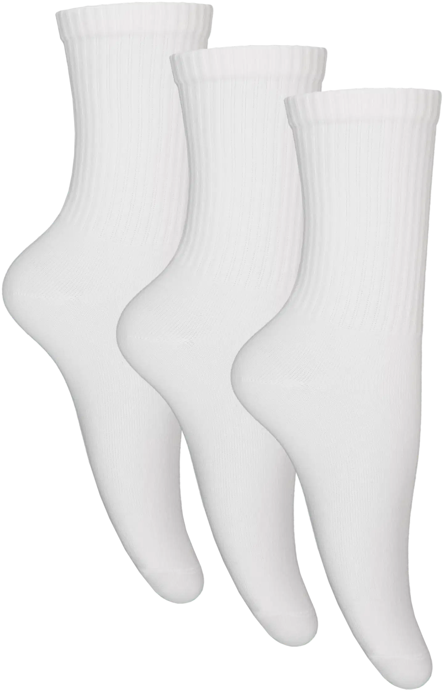 House naisten urheilusukat 214H062309 3-pack - White - 1